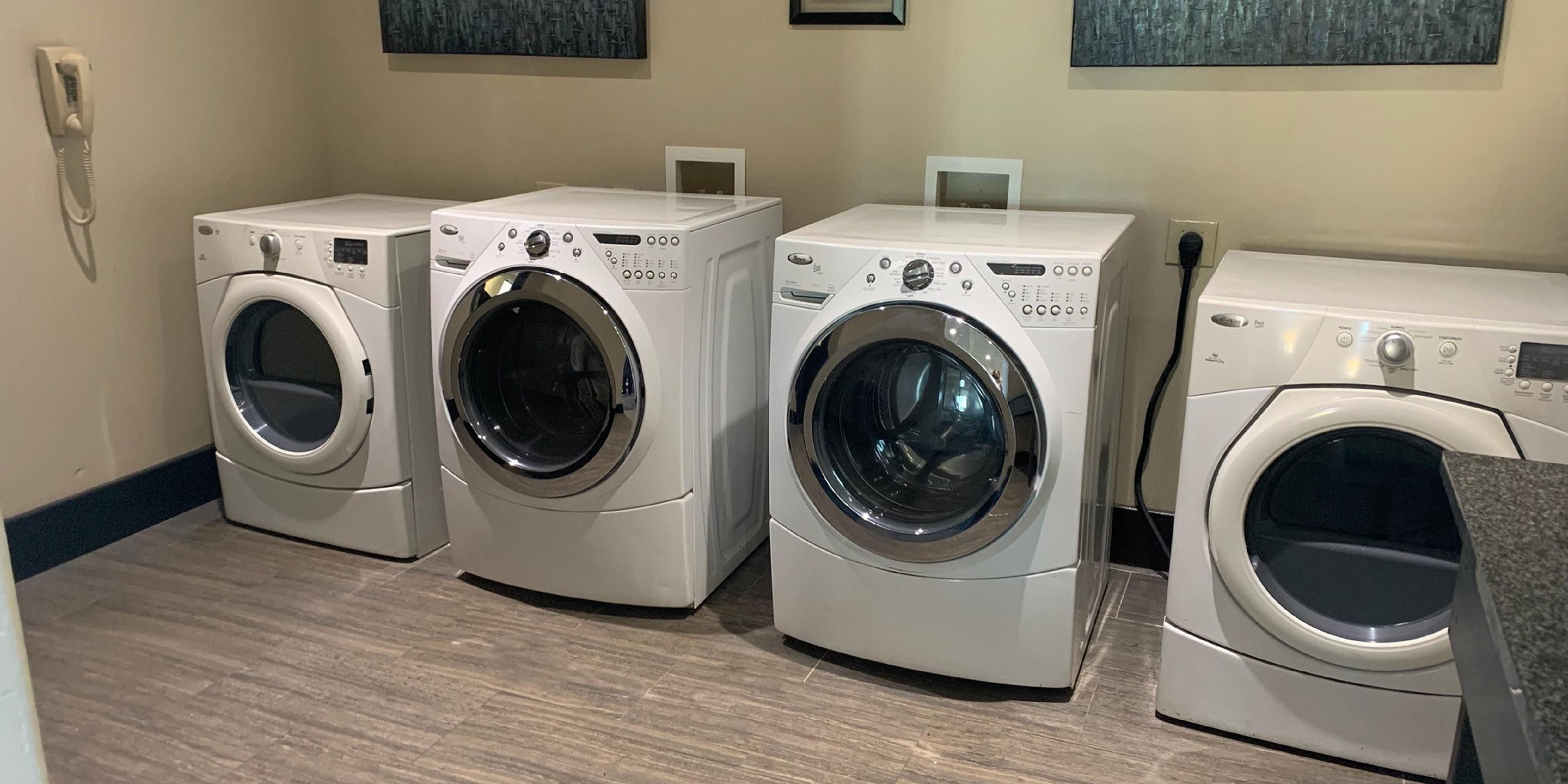 For your convenience, we offer the use of our guest laundry room free of charge for overnight guests. No quarters needed!