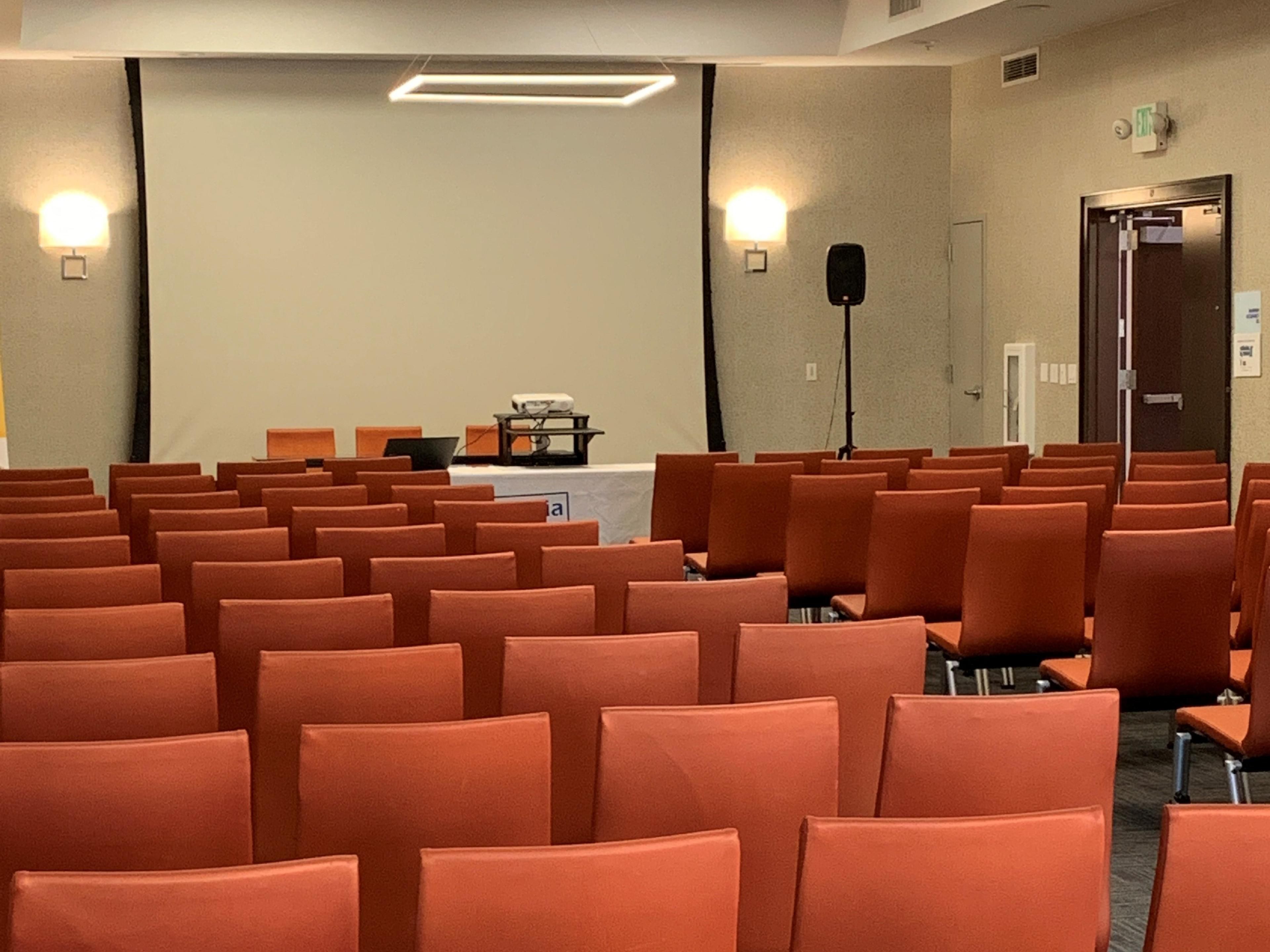 Our hotel offers 1,800 sq. ft. of versatile event space, perfect for meetings and gatherings. The space can be easily segmented into three separate rooms, accommodating a variety of events. Whether you're hosting a corporate meeting, conference, or social event, our flexible venue provides the ideal setting.