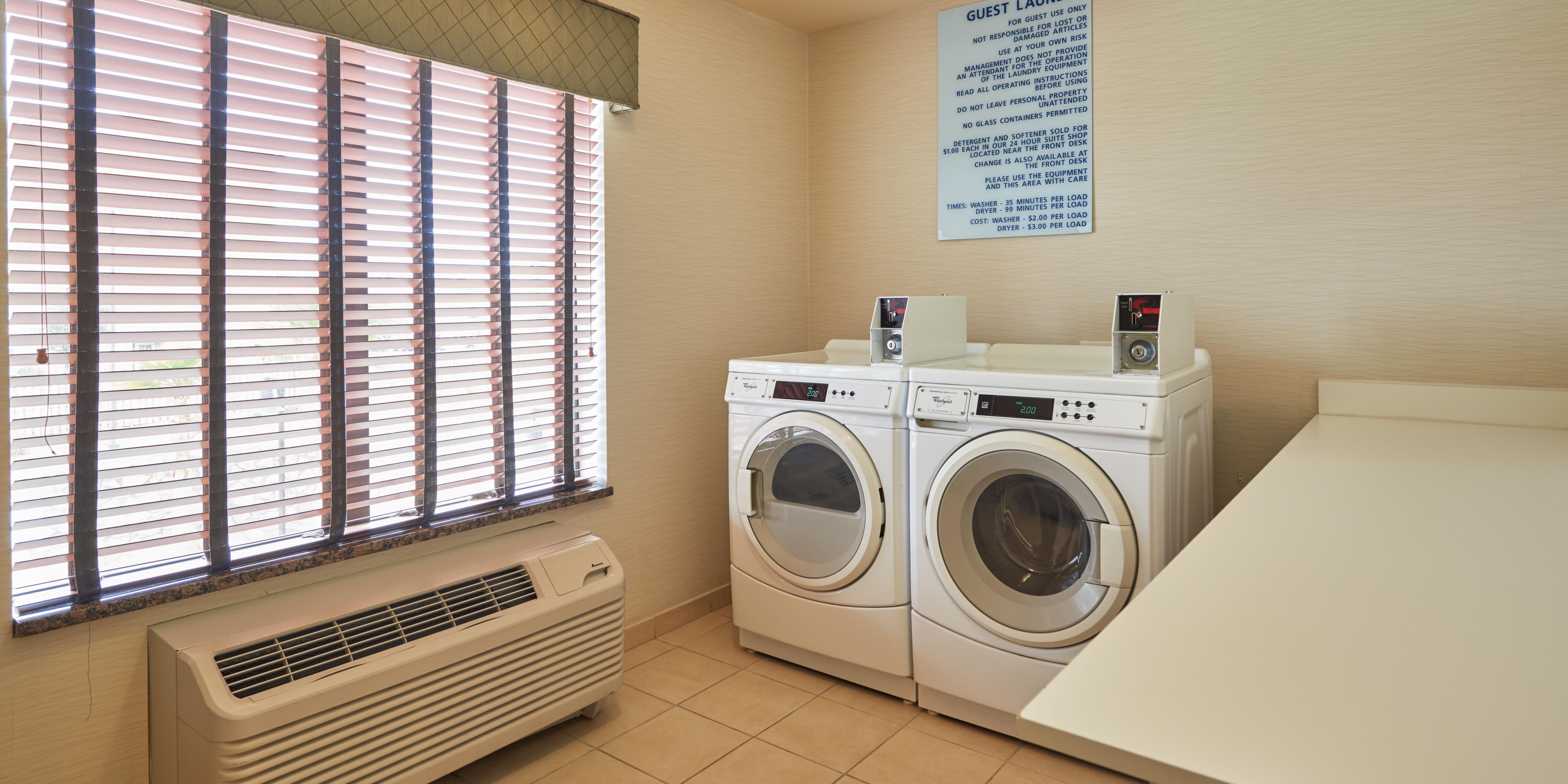 Simplify your travel plans at our hotel in El Paso, TX. Start your day in style with free toiletries and clothes fresh from our laundry facility.
