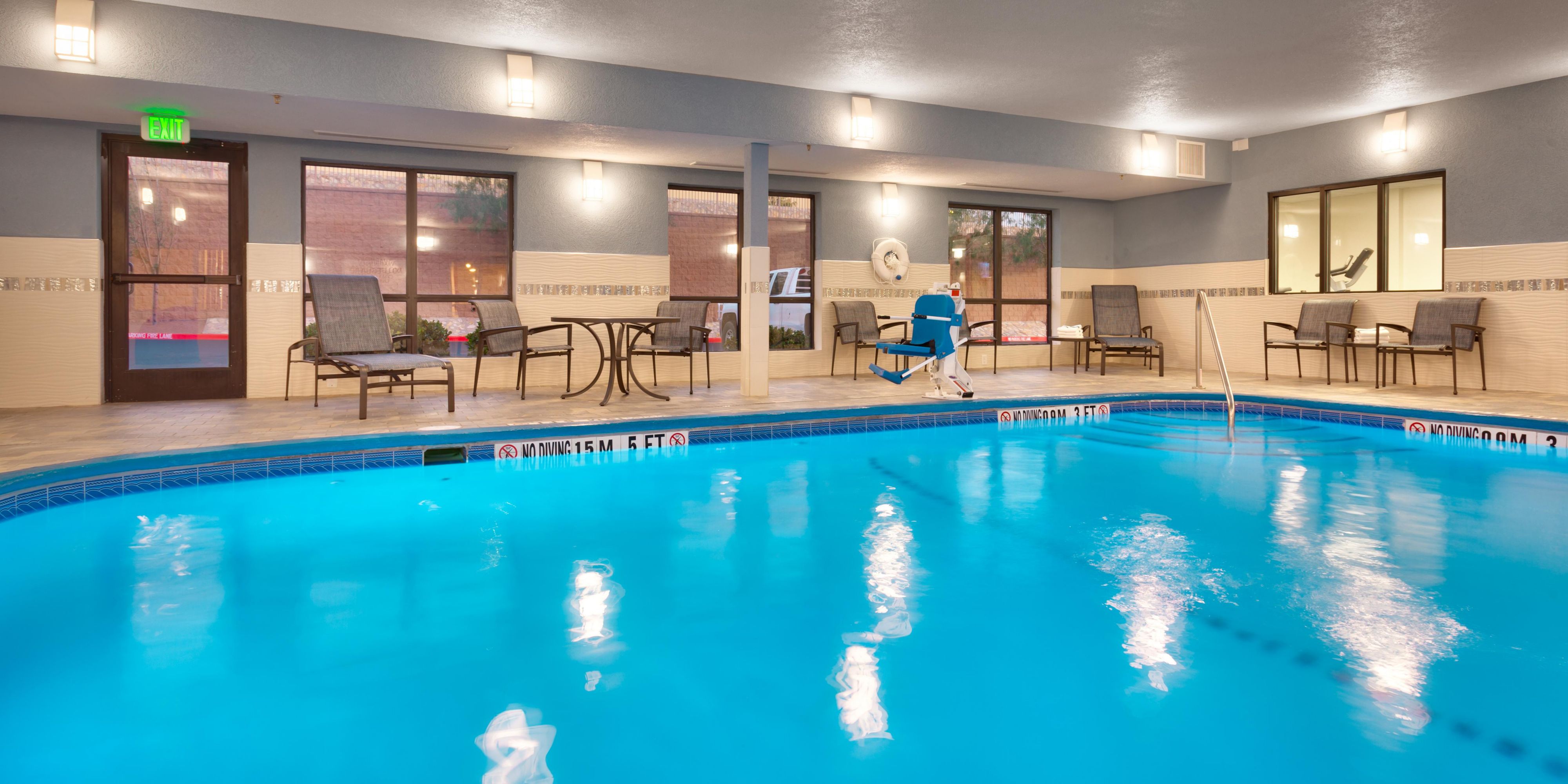 Whether you're in town for business or pleasure we encourage you to take some time to relax and enjoy our sparkling indoor pool and spa.