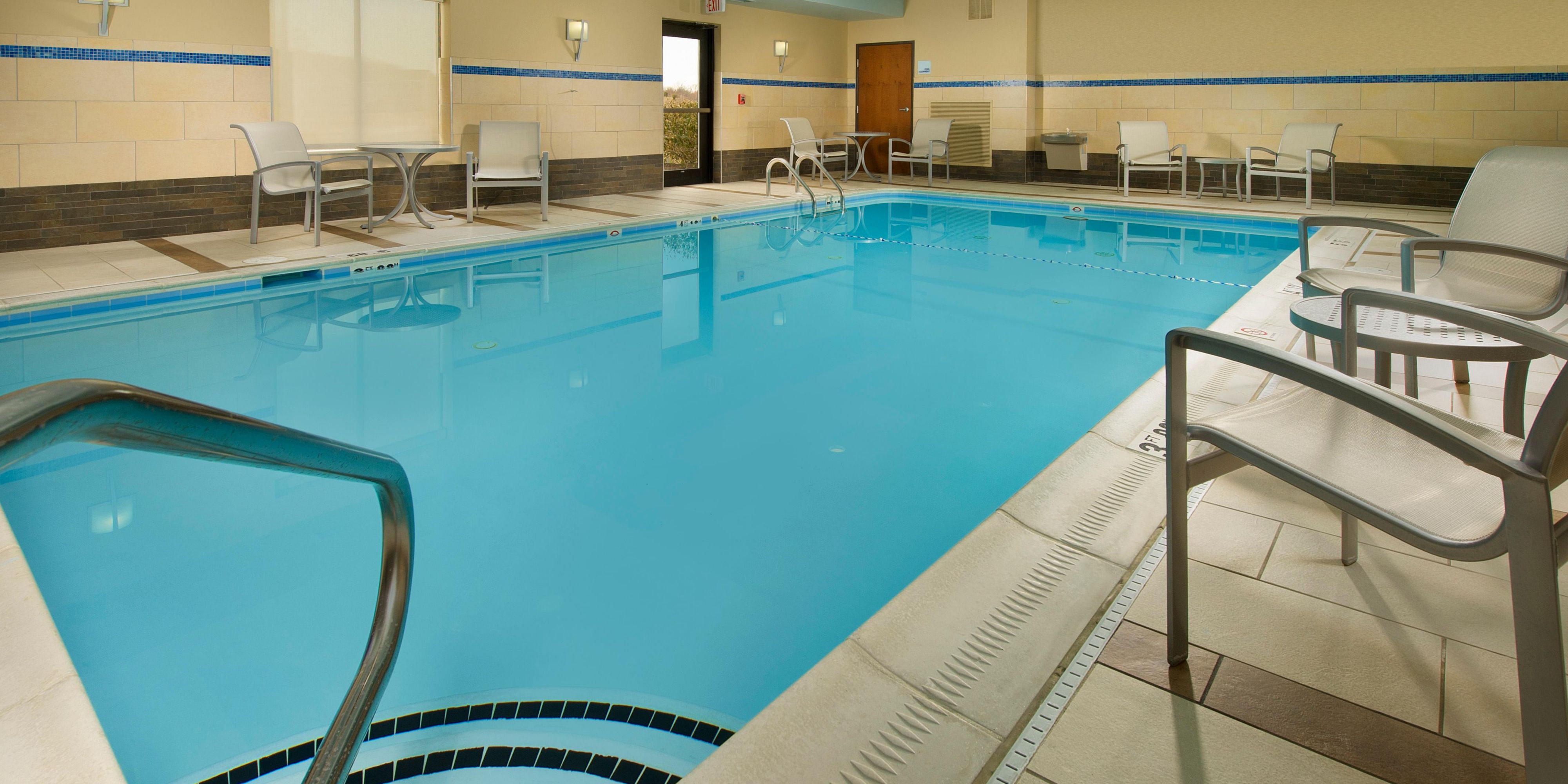 Our Indoor Saltwater Pool is available from 10am-10pm each day.