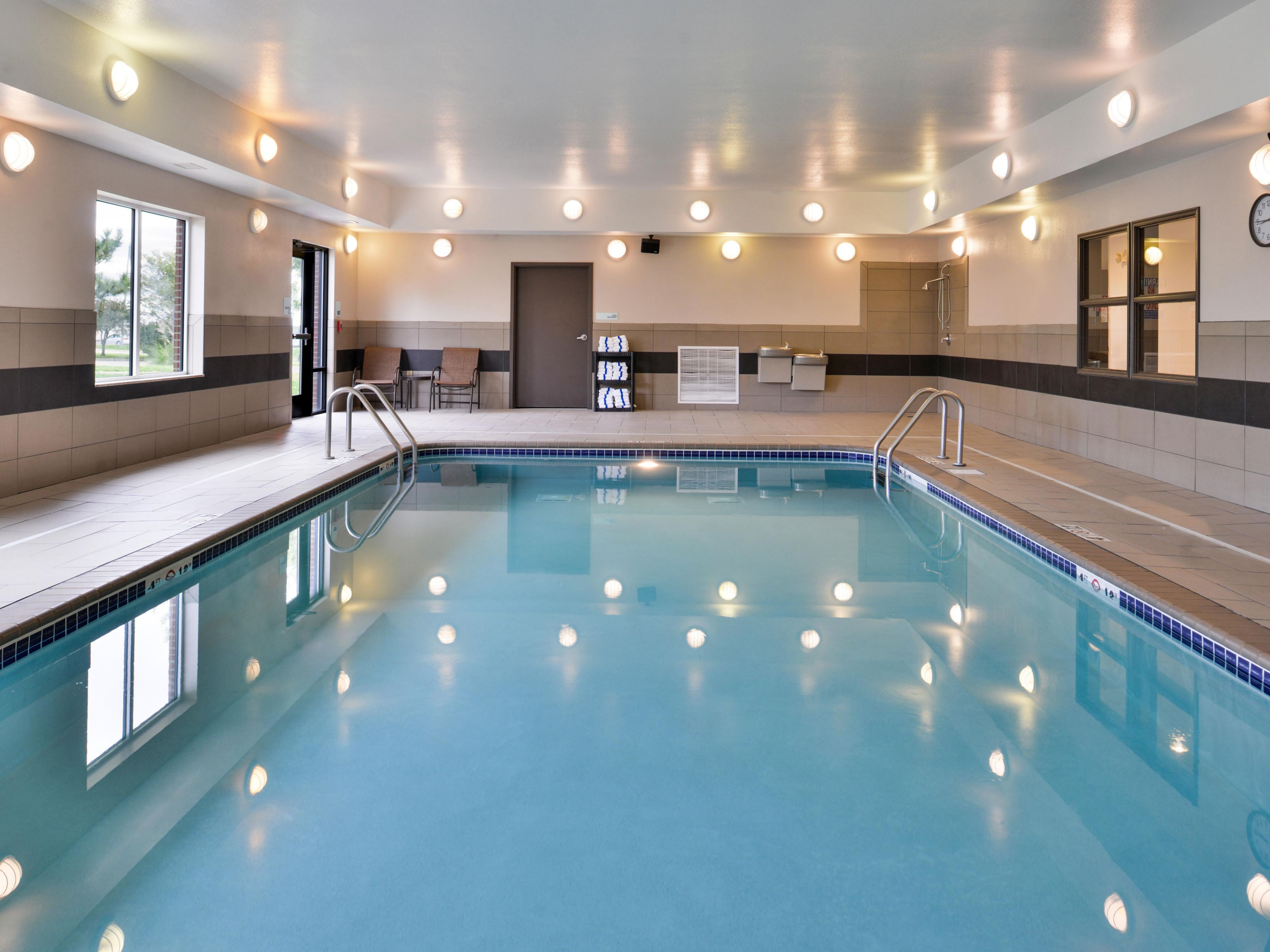 Take a break in our heated indoor pool, open daily from morning to late evening. Whether you’re unwinding after a busy day or squeezing in a refreshing swim, our pool area offers a relaxing retreat perfect for families and business travelers alike.