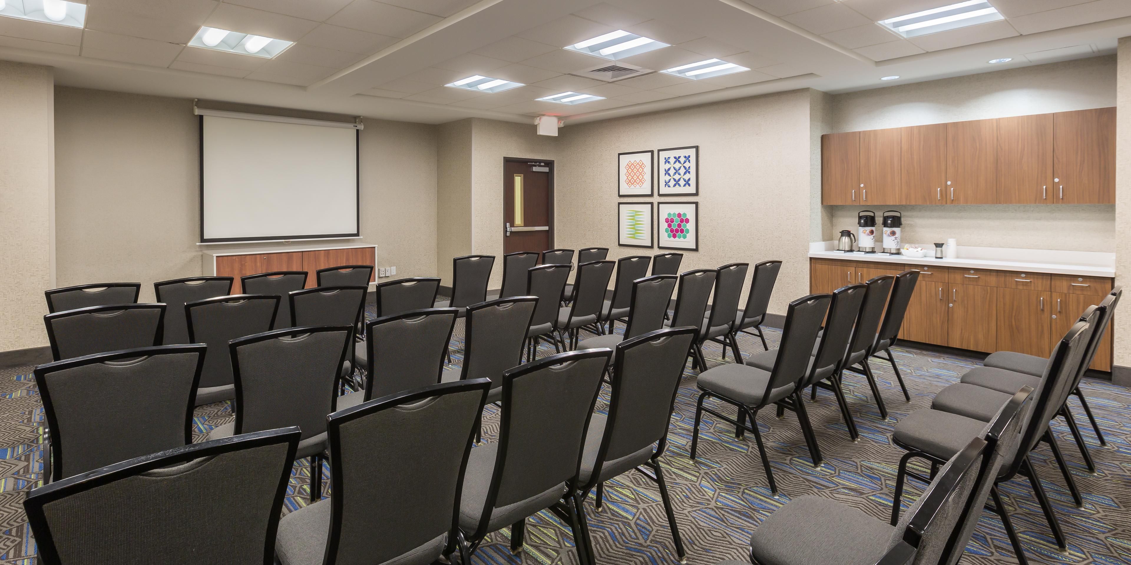 We make your meeting room planning effortless!  Whether
you are in need of space for a conference, staff meeting, training or special event, here at the Holiday Inn Express & Suites Eugene Downtown - University we have the location you're looking for.
