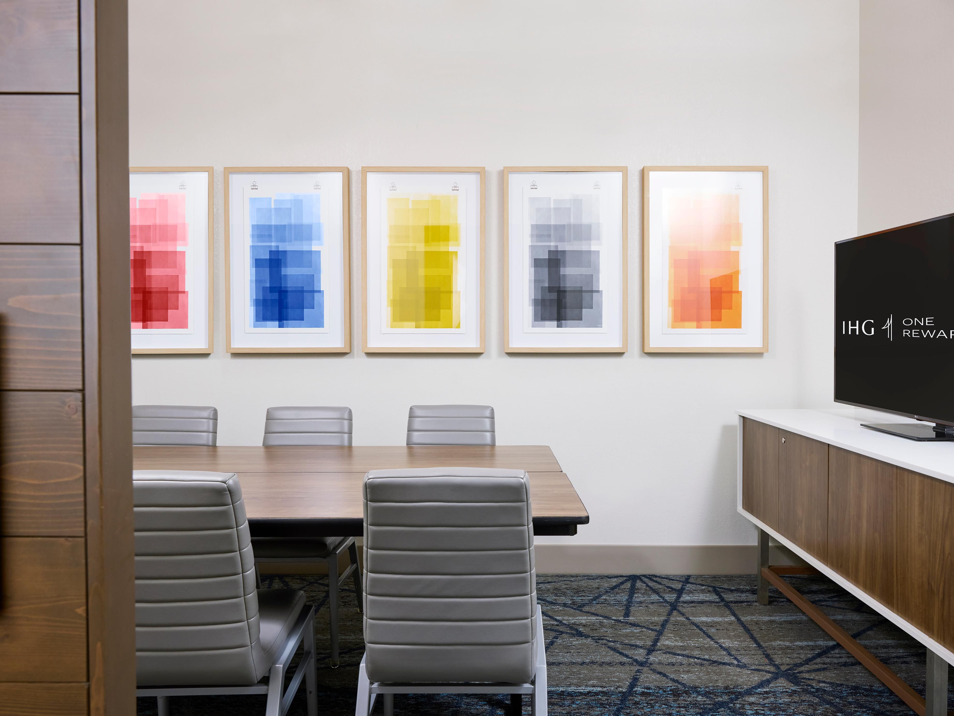 At Holiday Inn Express, we know that a productive meeting starts with the right space. Our meeting rooms are equipped with high-speed Wi-Fi, flexible seating arrangements, and A/V equipment to ensure your presentations shine.  