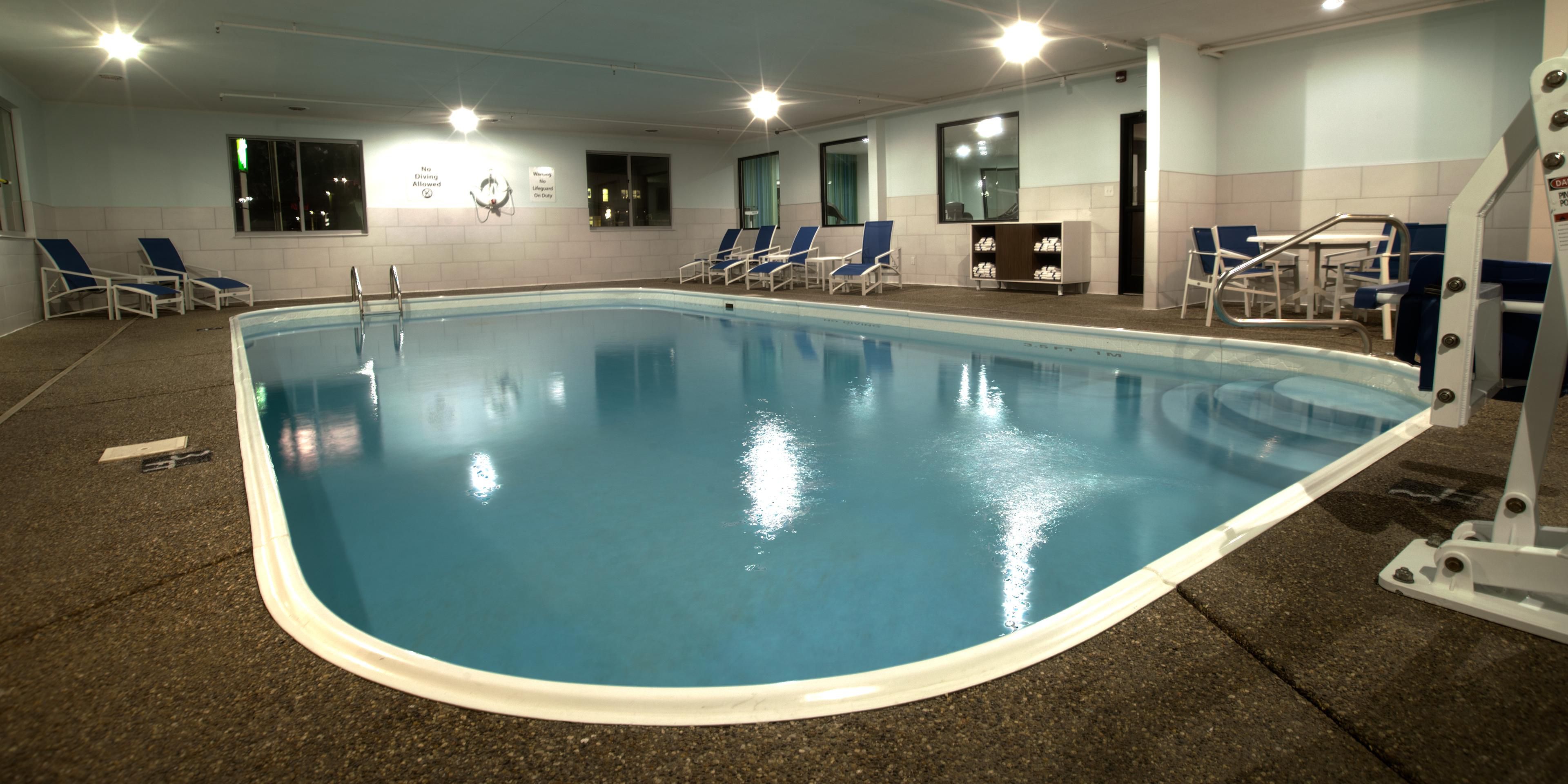 Enjoy our heated indoor pool during your stay.
