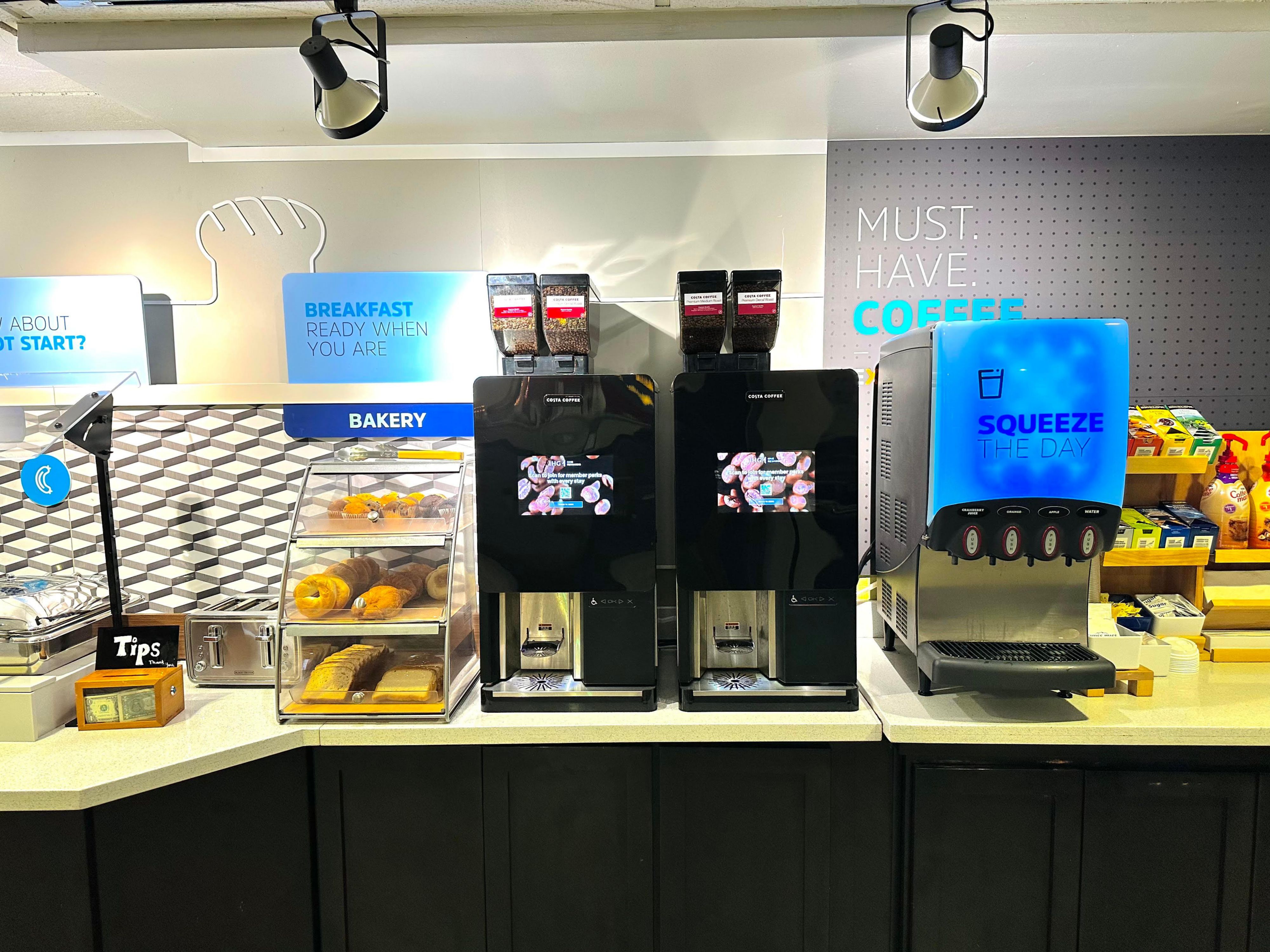 Costa Bean to cup coffee - fresh brewed all the time