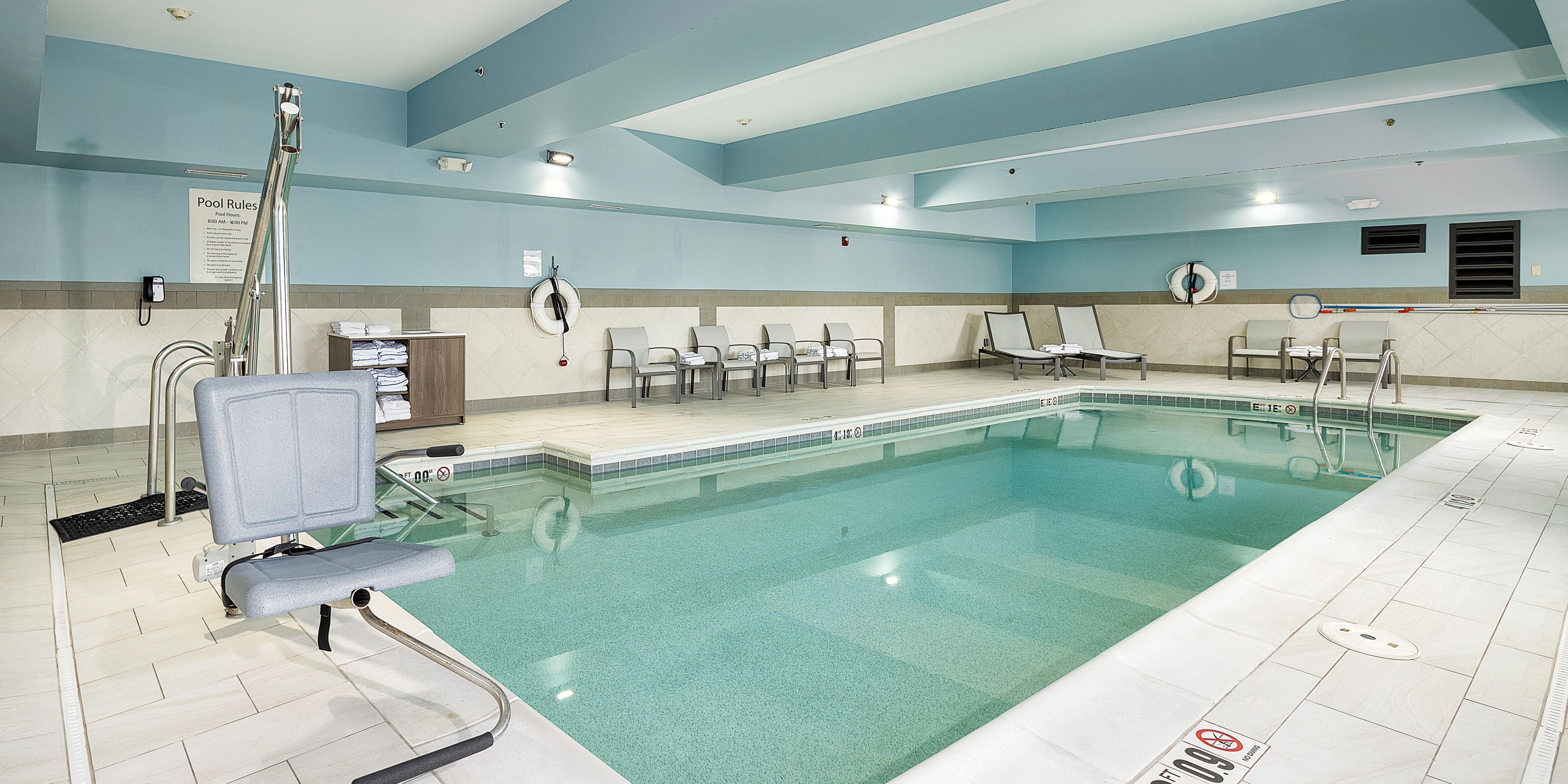 You don’t have to wait for summer! We offer a heated saltwater pool for a year round experience!