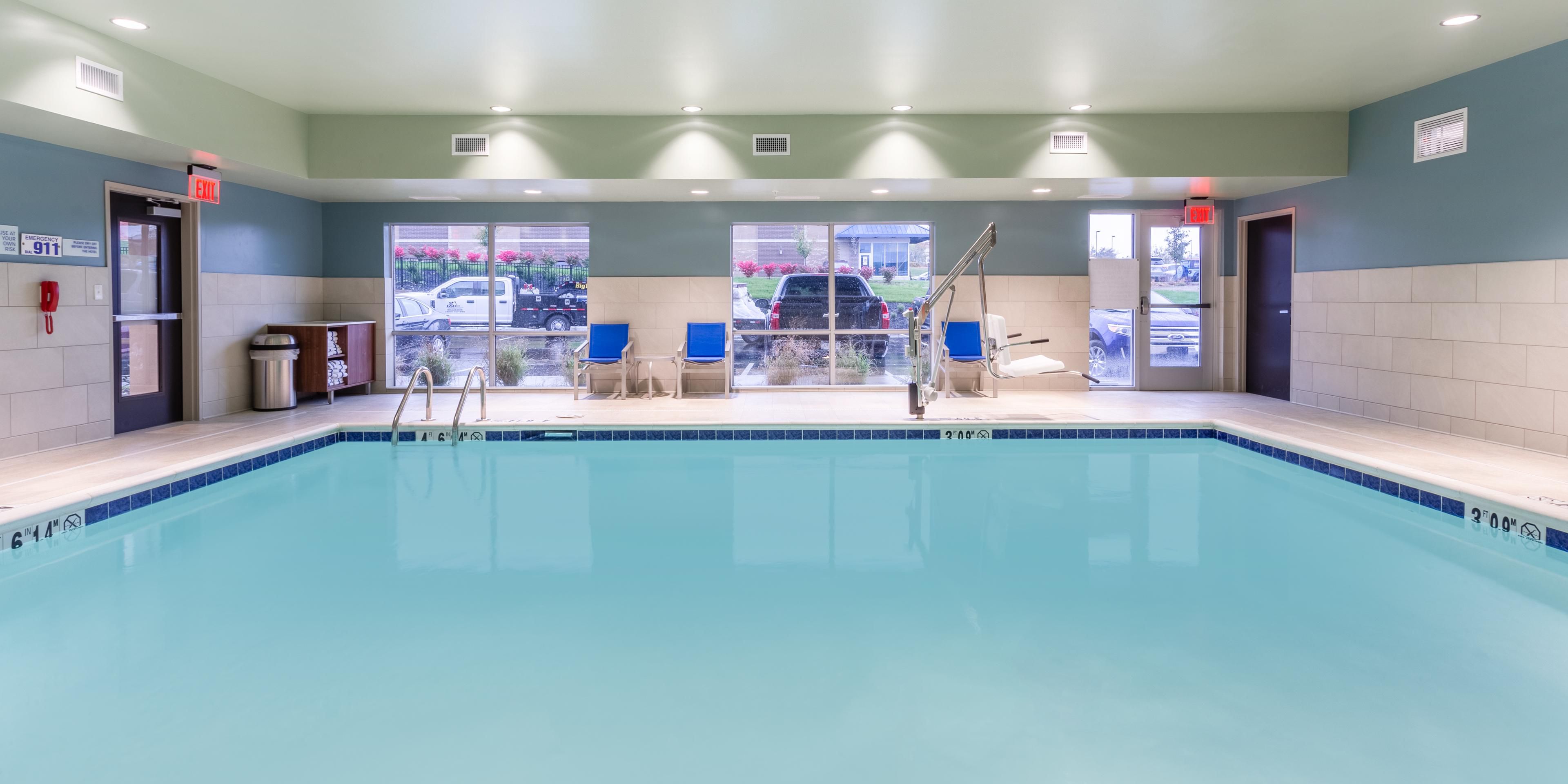 Relax and unwind in our refreshing indoor pool!