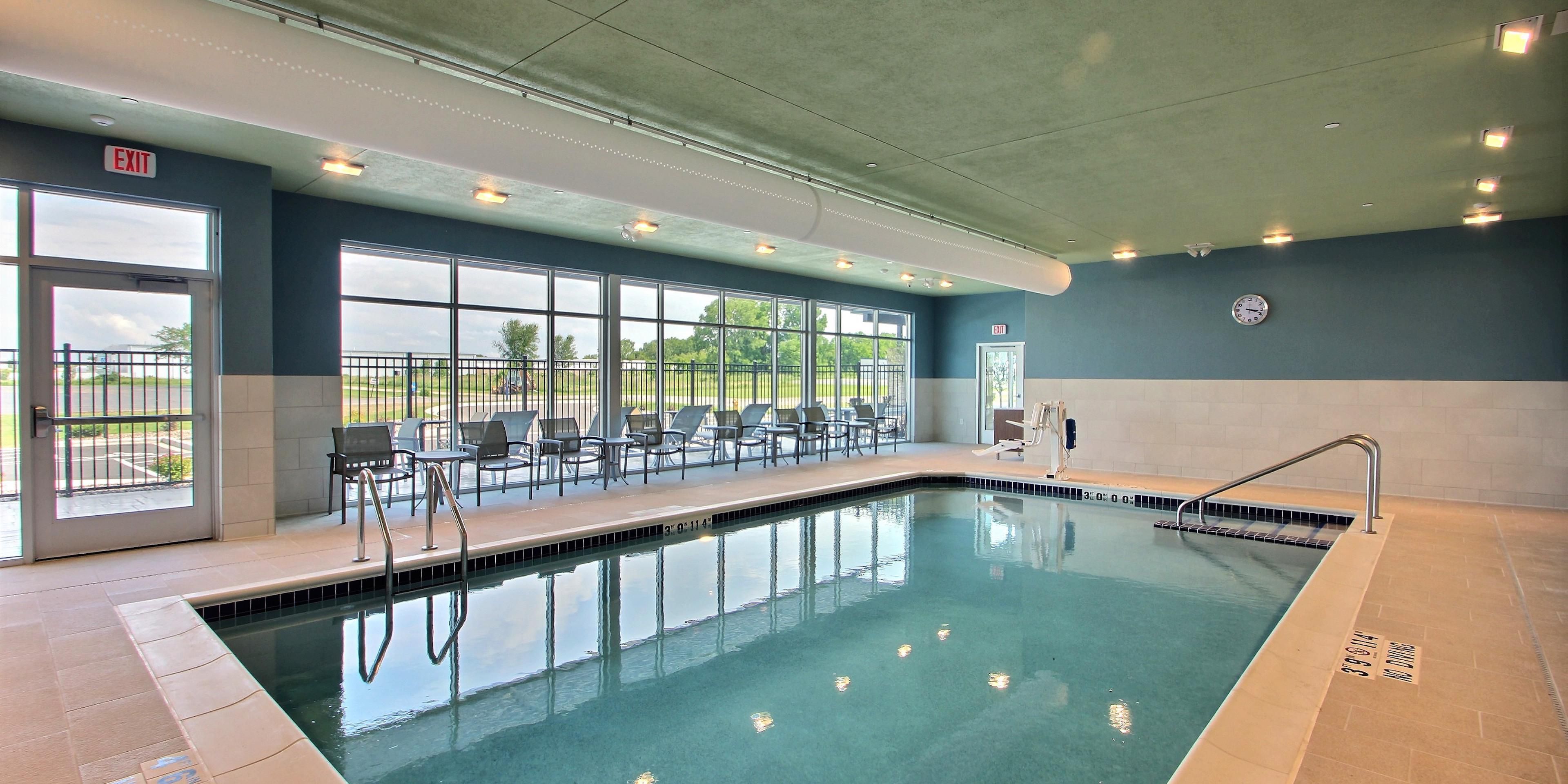 Be sure to take the time to enjoy our indoor pool during your stay. What a great way to relax, have fun, or get some exercise while traveling!
