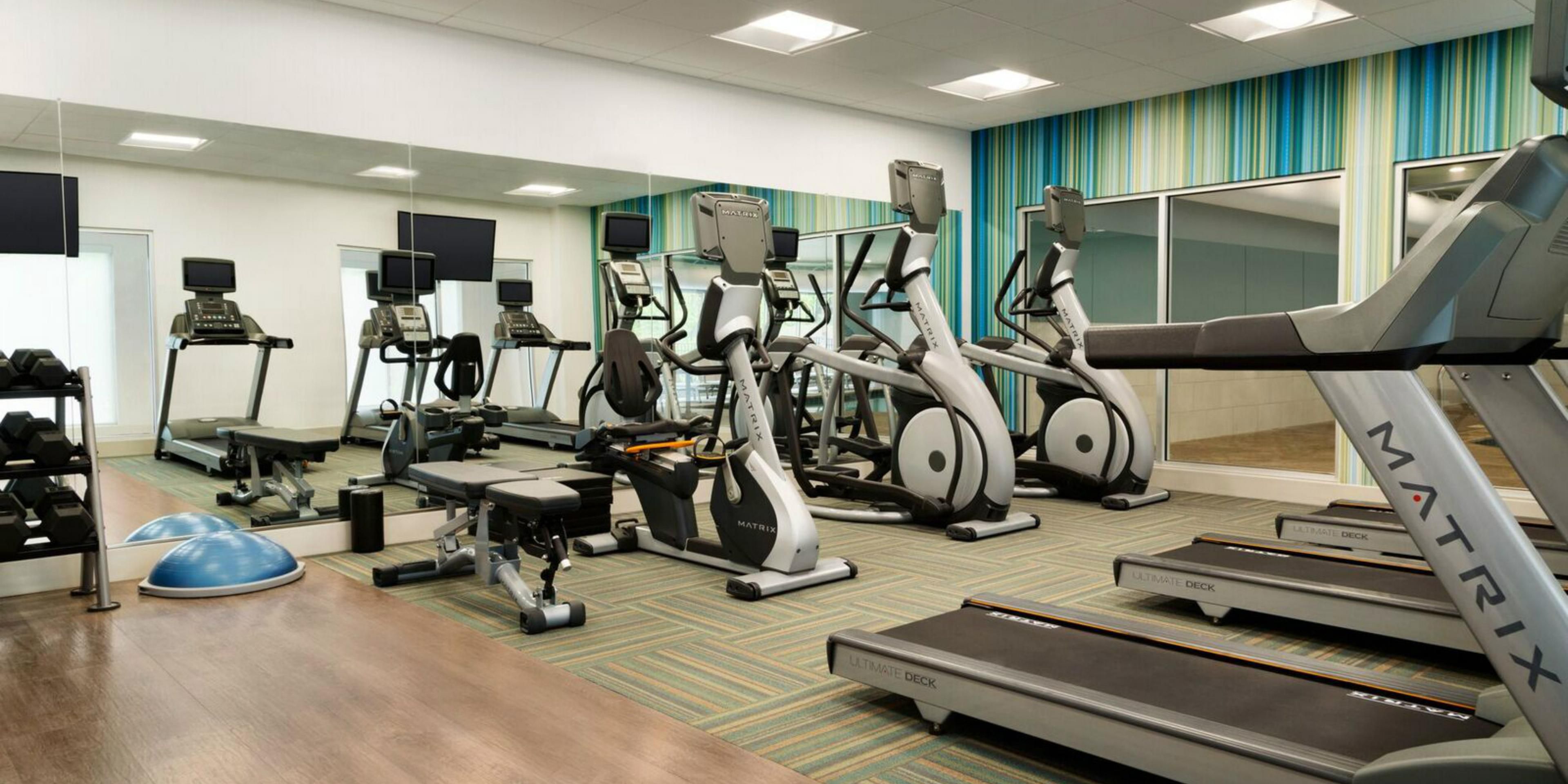 Our well-equipped Fitness Center allows you to stay on track with your fitness routine while traveling.
