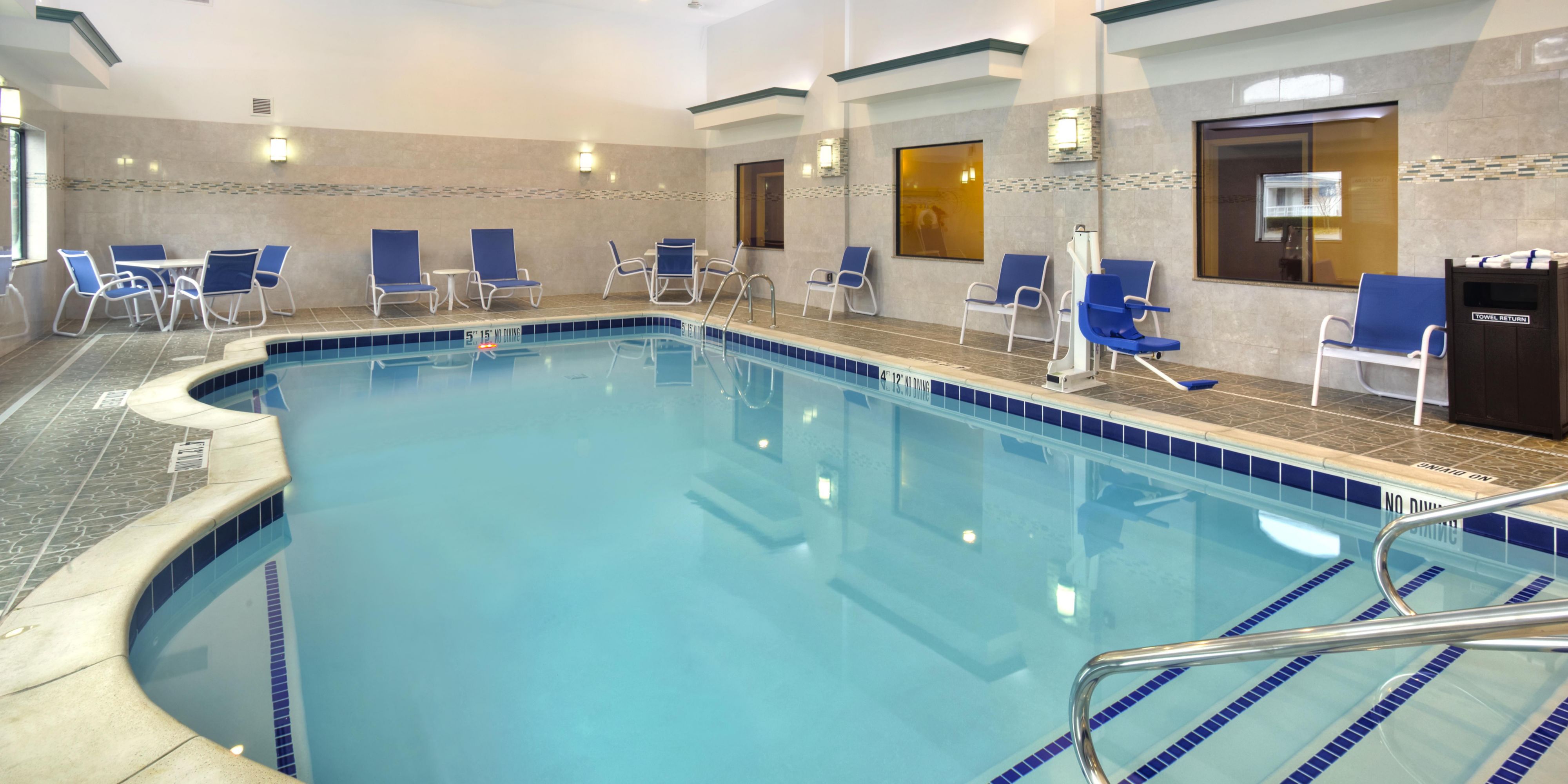 Enjoy our indoor heated pool.