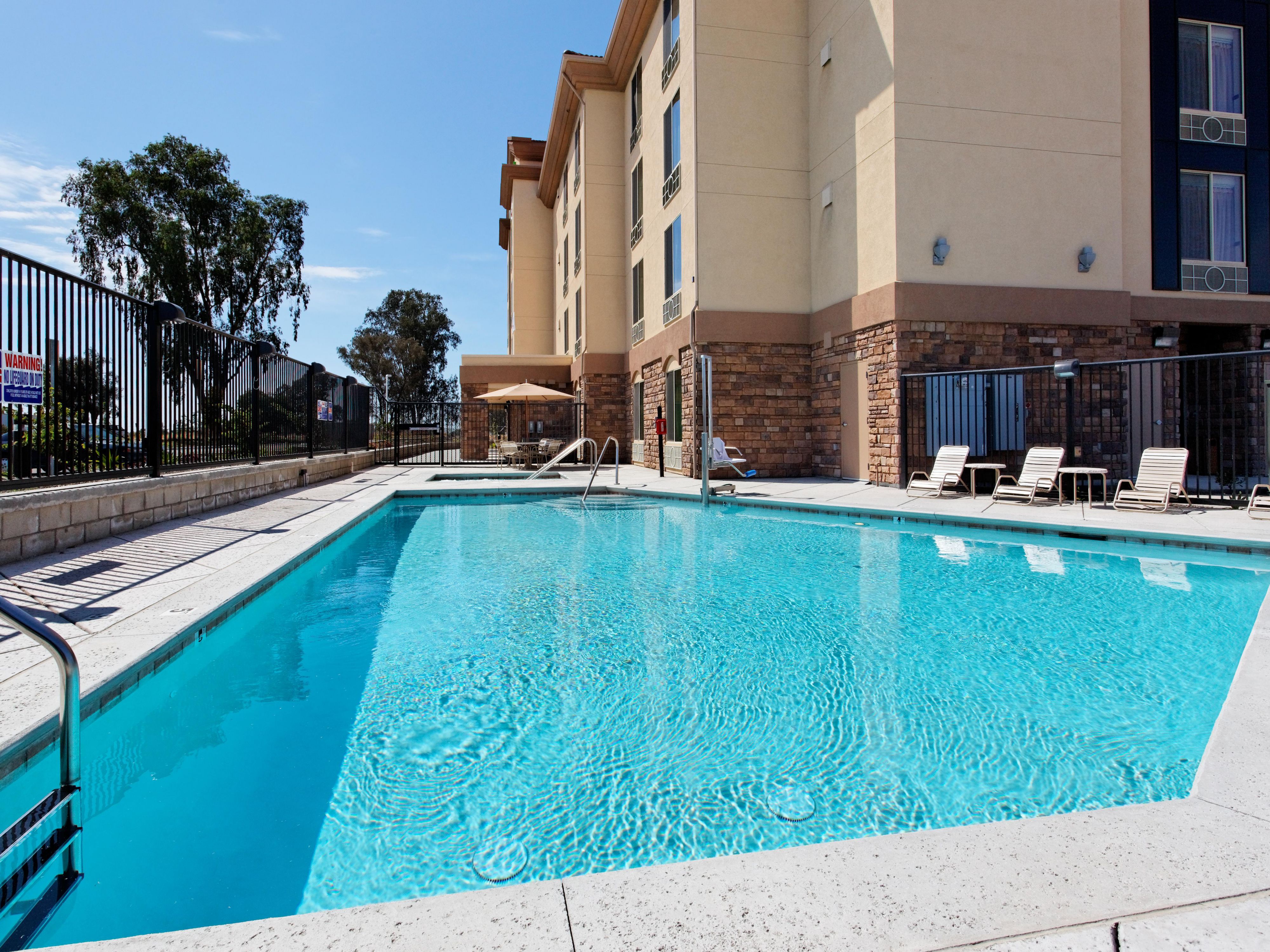 Have a morning or afternoon dip in our outdoor pool.