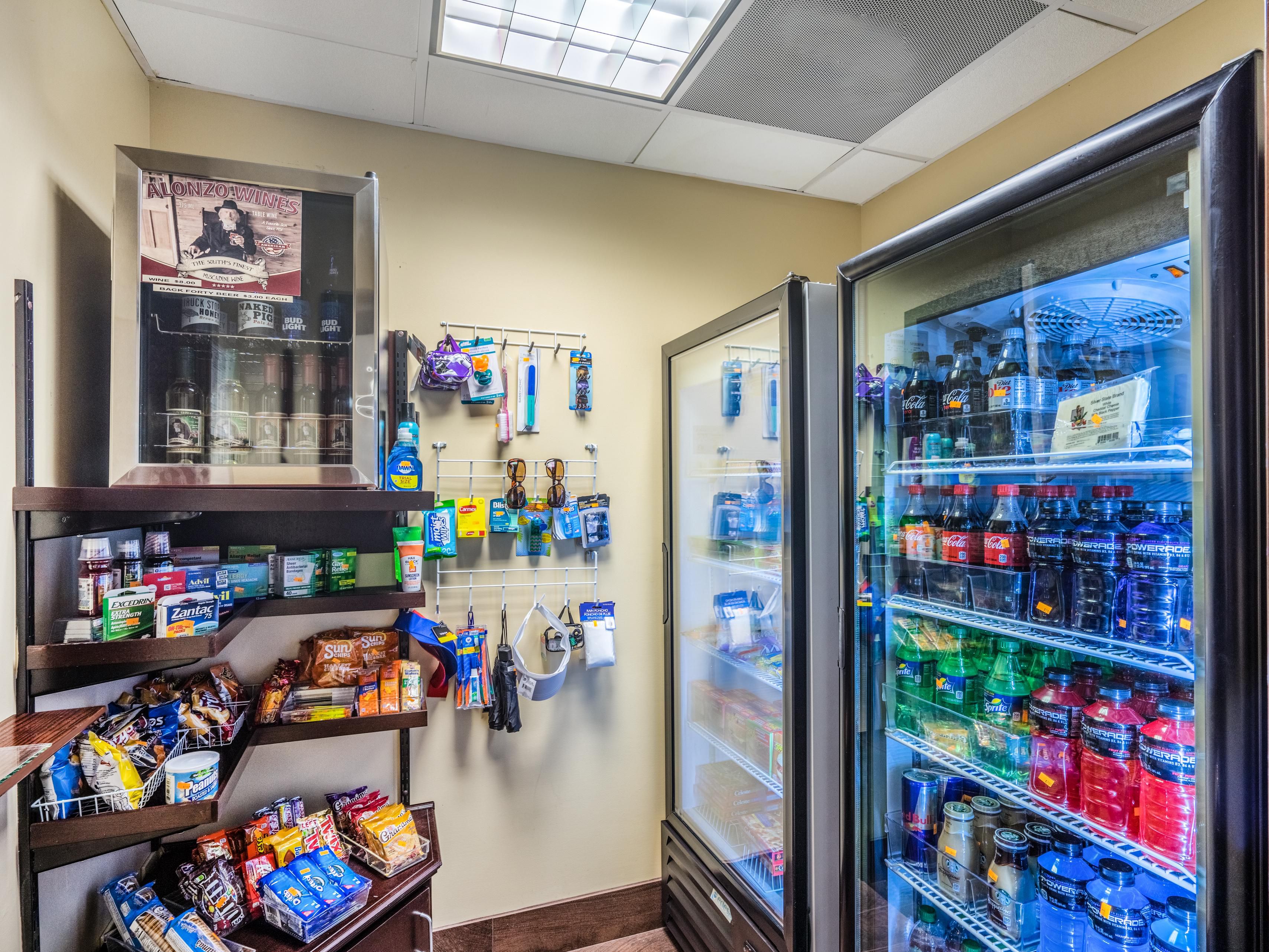 Well stocked sundry shop for your pleasure with adult beverages