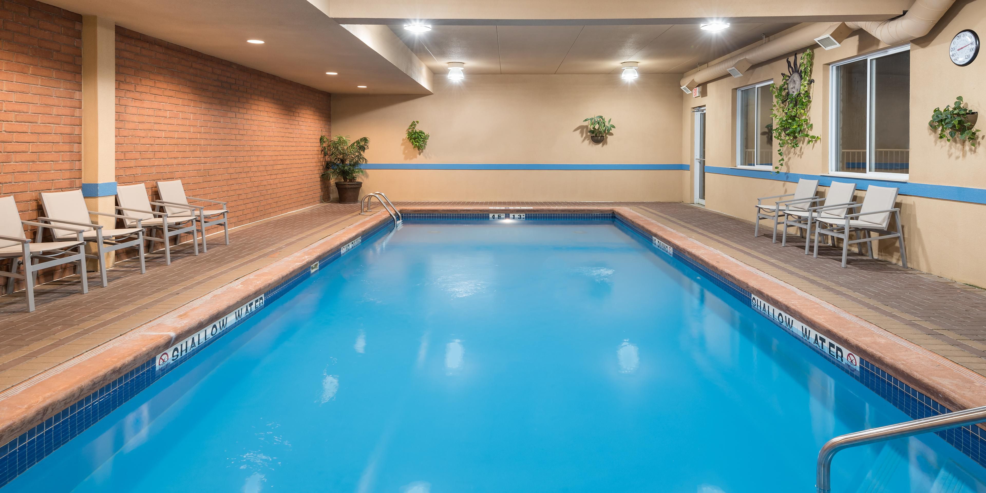 After a long day of sightseeing why not have a swim in our indoor pool then relax on the outdoor patio.  