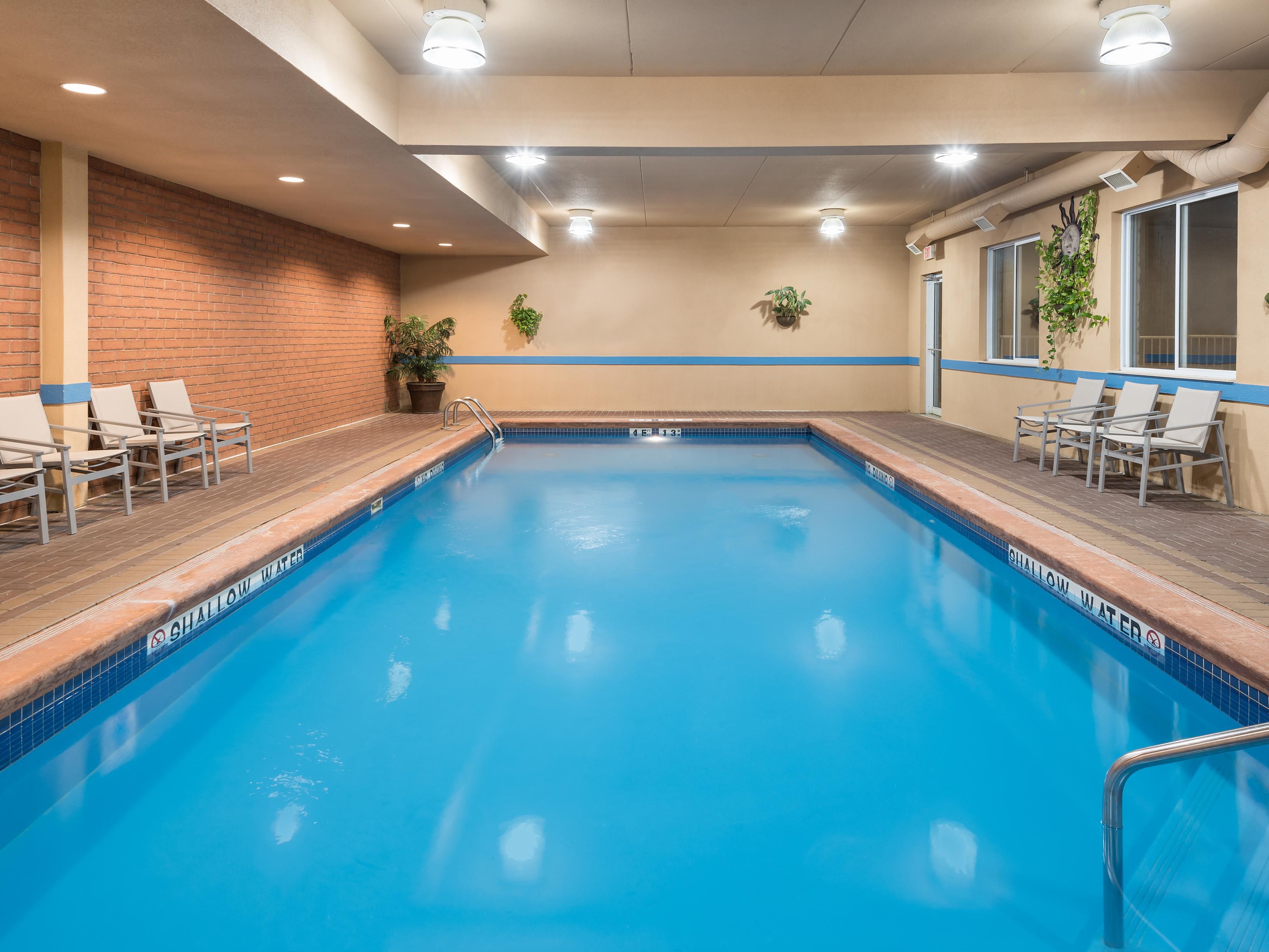 After a long day of sightseeing why not have a swim in our indoor pool then relax on the outdoor patio.  