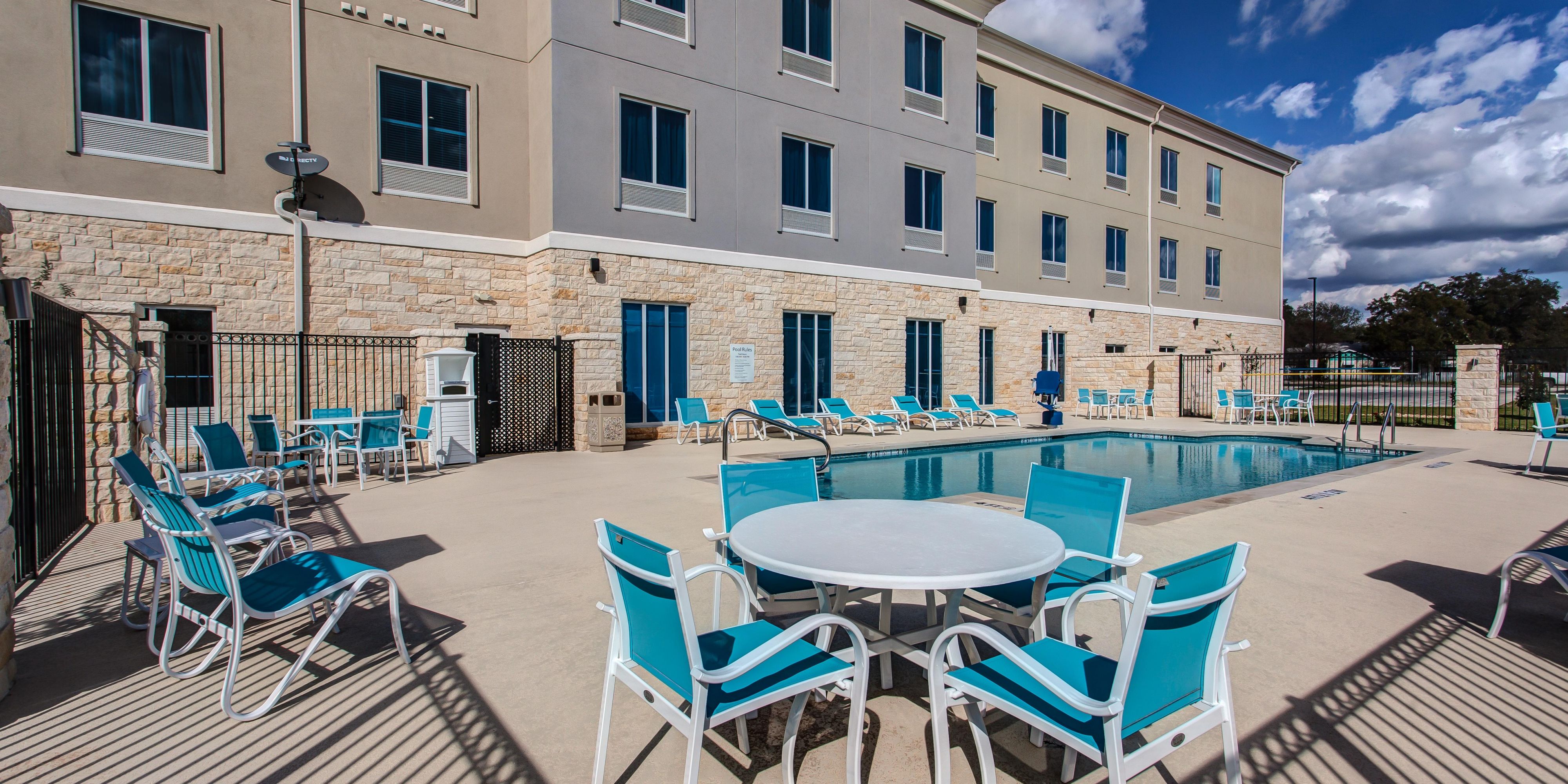 Beat the heat this summer by taking a splash in our pool.  Our pool is designed to make any kid smile and business traveler unwind from an active day.