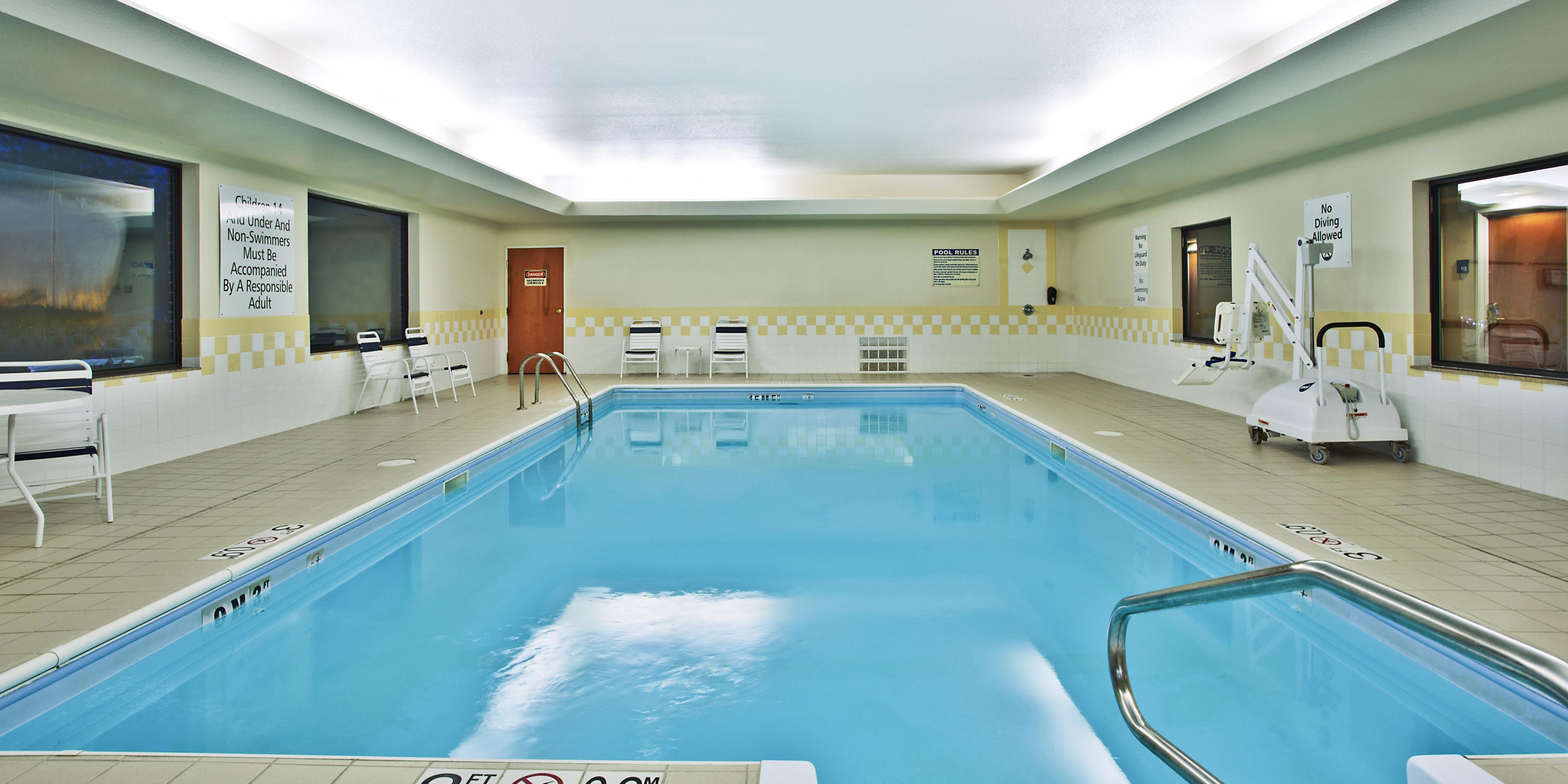 Our heated indoor swimming pool is just the place to relax after visiting the different shopping areas and art galleries.  Visiting with the family is even more fun when everyone can swim. 