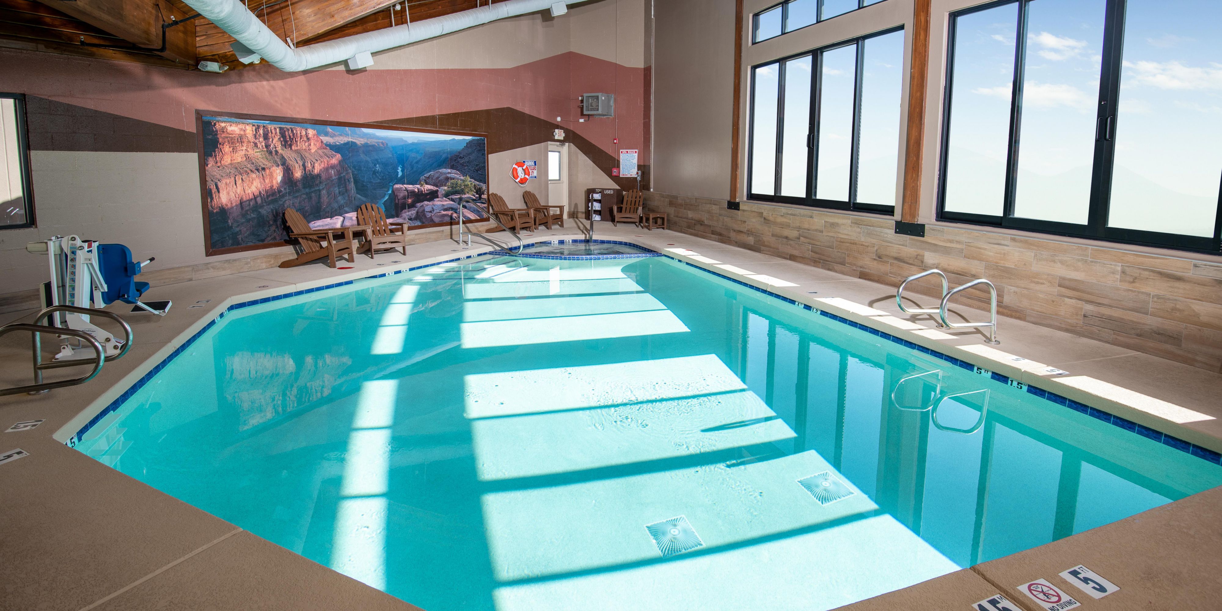 Unwind in our relaxing Indoor Swimming Pool and Whirlpool after an enjoyable day at the Grand Canyon.