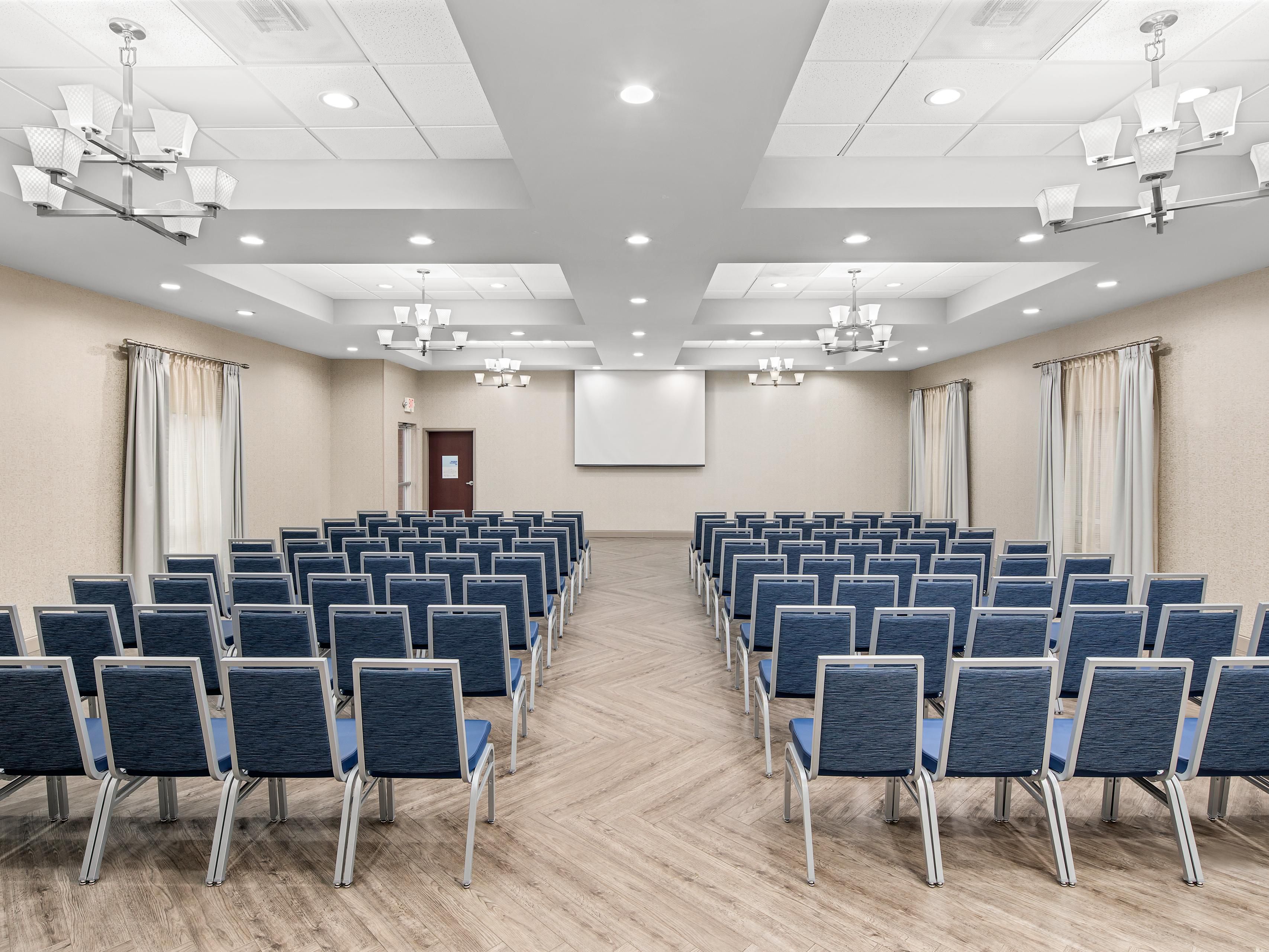 Host corporate events, team meetings, or social gatherings in one of our three versatile venues, offering 2,275 square feet of flexible space for up to 140 guests. Whether you’re collaborating with colleagues or celebrating with family, we’re dedicated to making your event a success.