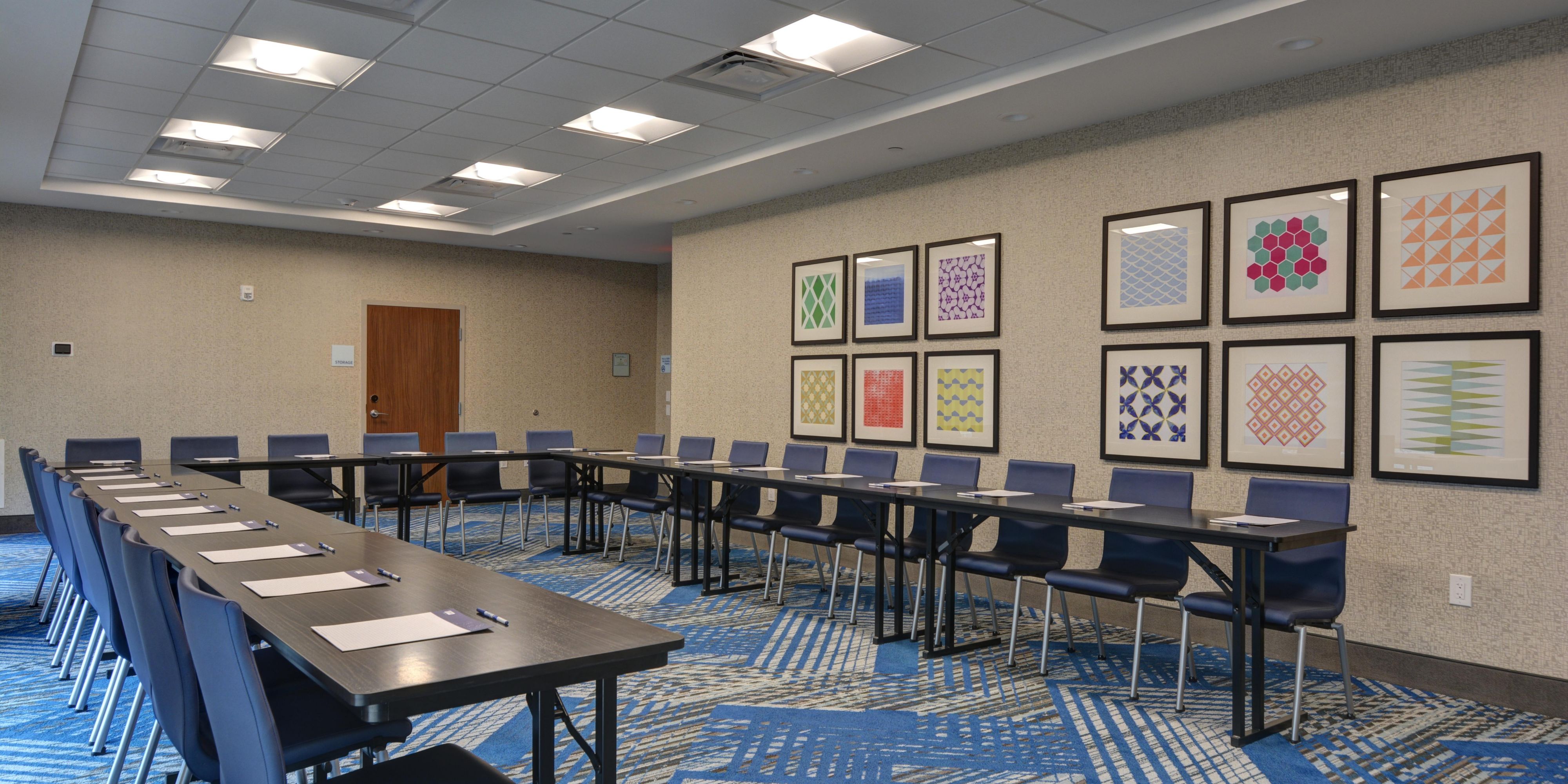 Come use our beautiful spacious meeting room for your next event. We can accommodate up to 45 guests. We are located near downtown Greenville where your team can enjoy so many activities in and around the area. We are close to theater, restaurants, and wildlife.