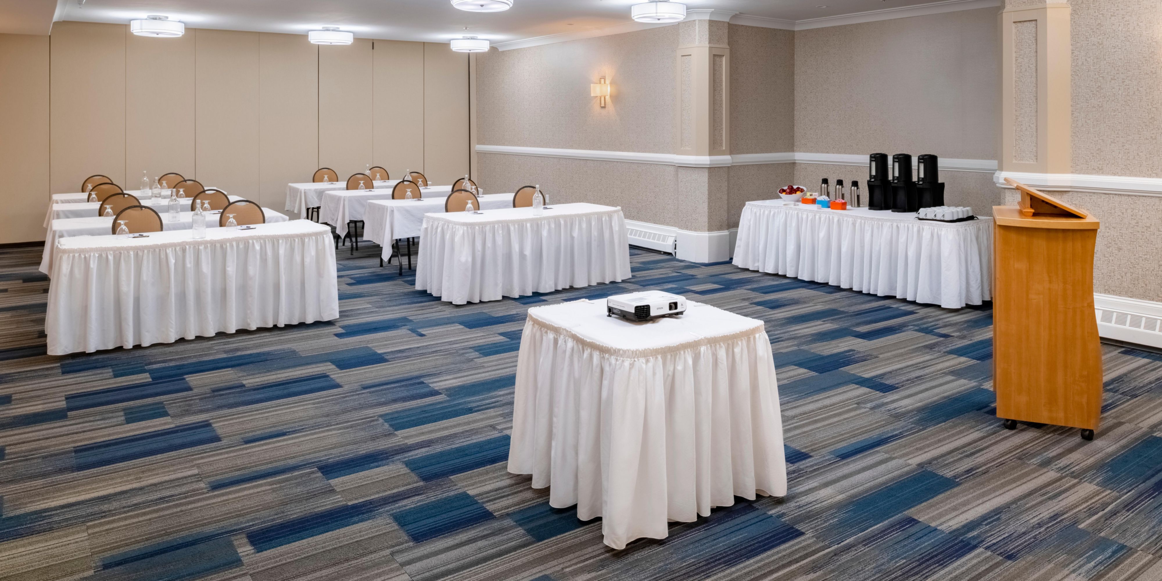 Are you looking to plan your next event or meeting? We have everything you need! From Corporate & Government Events and Meetings, Social Events, and so much more. Catering and guest room options are also available. All rooms include free breakfast, WI-FI, parking, and the indoor pool.