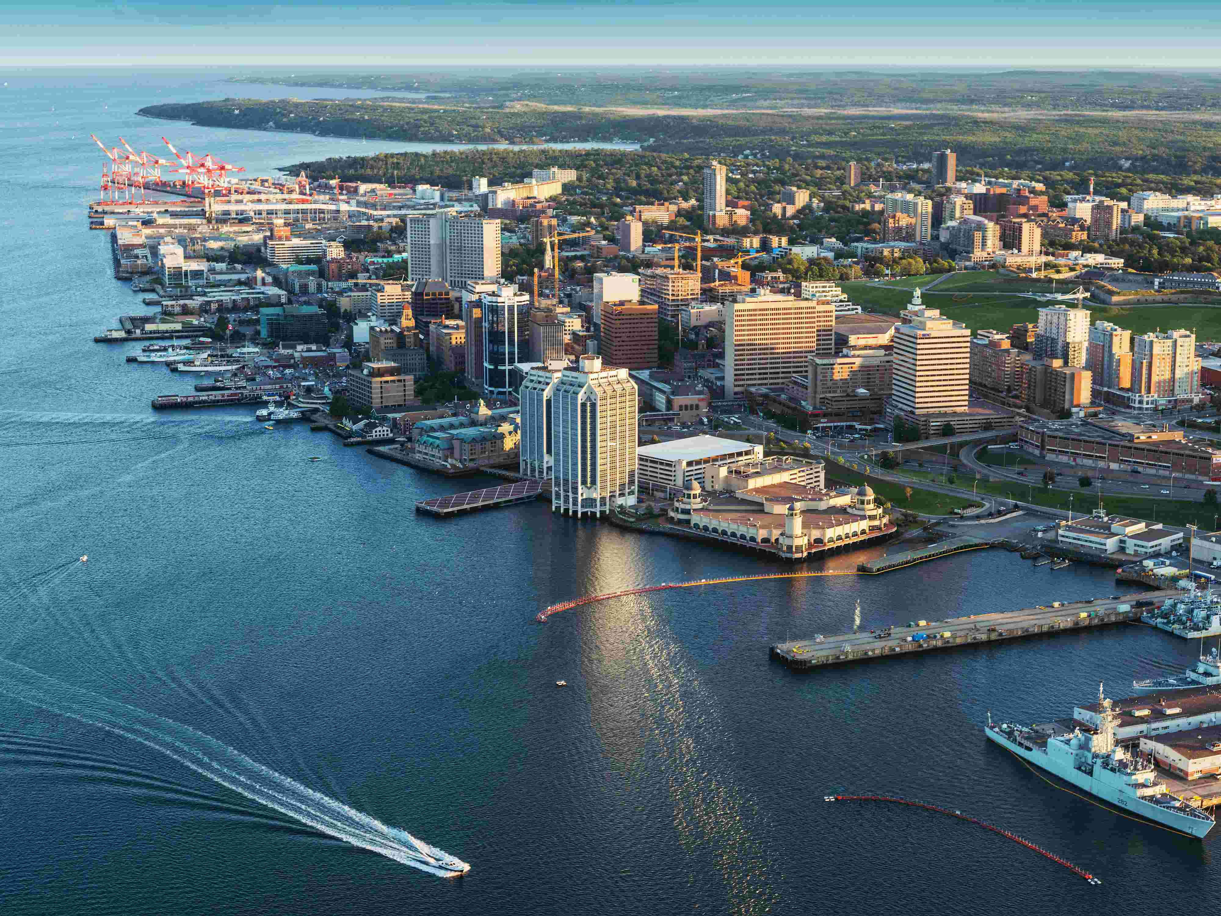 Aerial view of the Waterfront of Halifax-Bedford, Nova Scotia