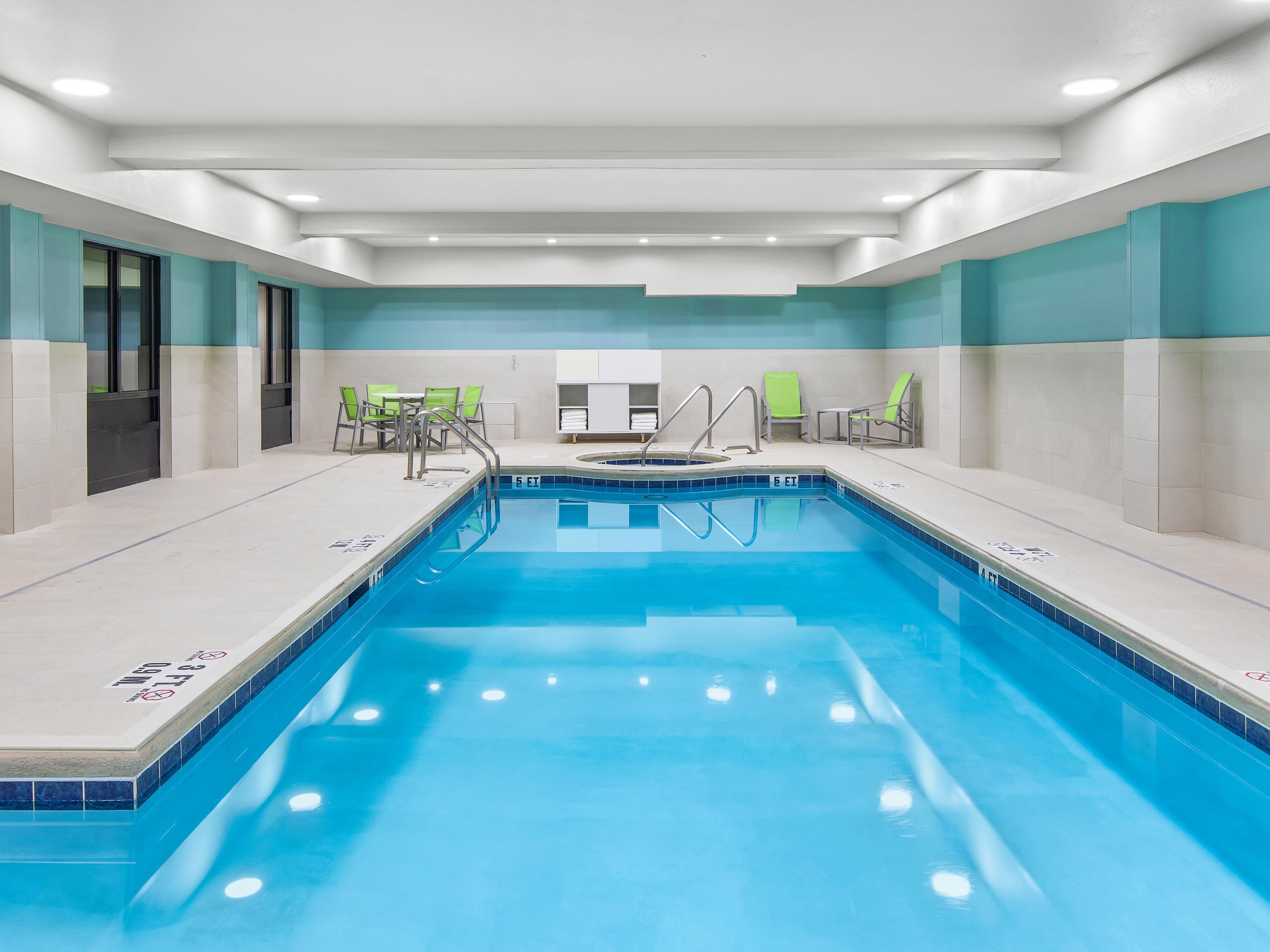 Take a refreshing dip in our indoor heated pool, open year-round.