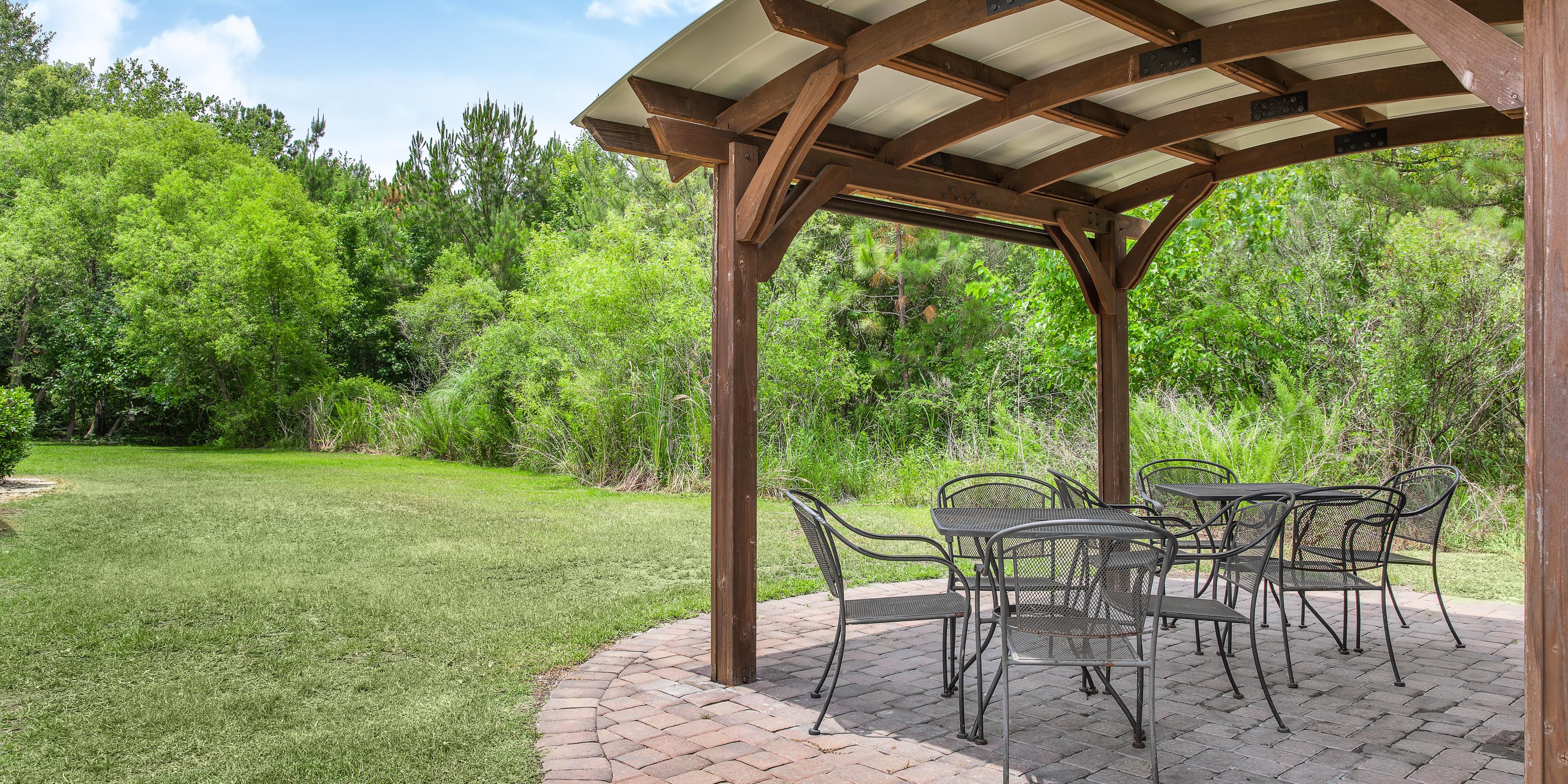 We have the perfect spot for you to relax after a long day of traveling or working! Enjoy our picnic area or our gazebo and let the worries of the day just melt away! Another great reason to stay at Holiday Inn Express & Suites Hardeeville-Hilton Head.