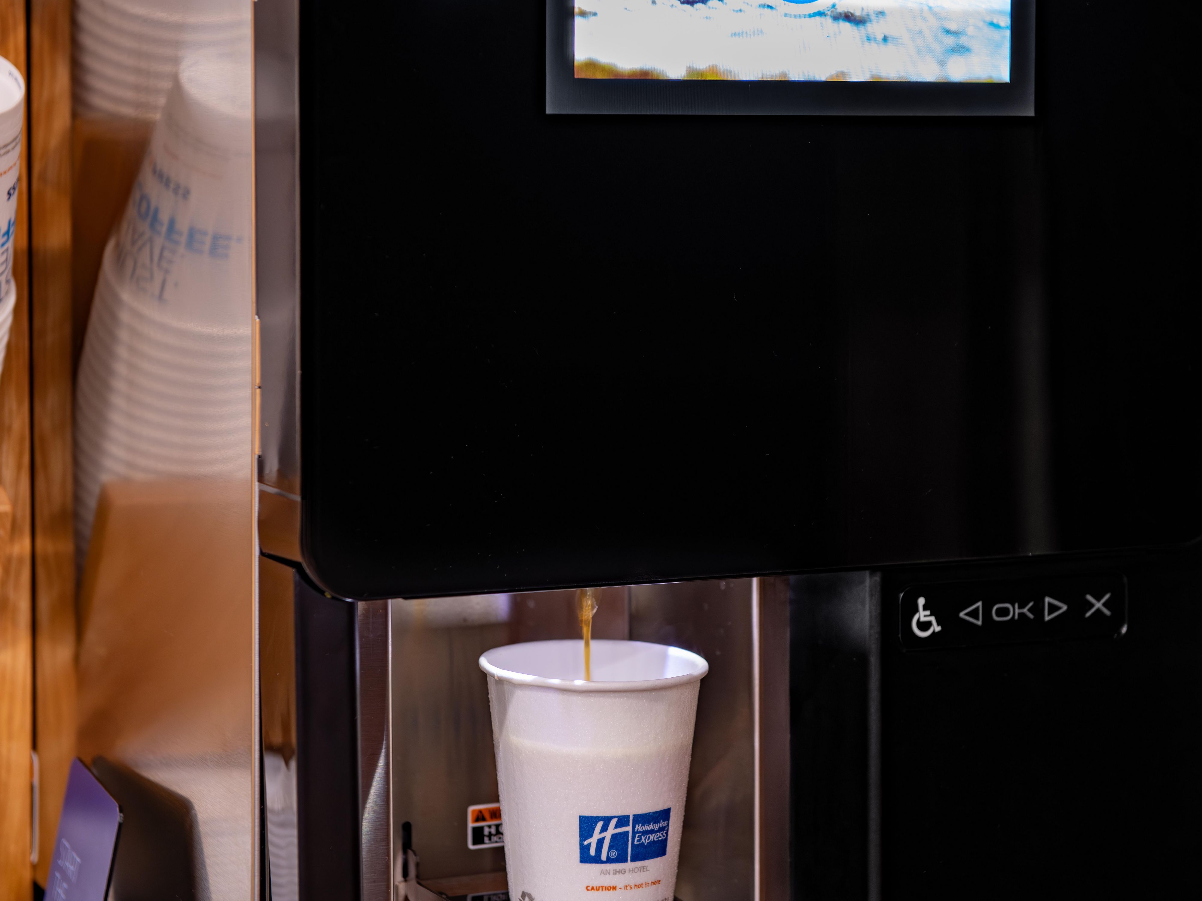 Savor the taste of freshly brewed coffee around the clock with our new bean-to-cup coffee machine, available 24/7 in the lobby. Elevate your stay with us and relish every sip of our exceptional coffee!
