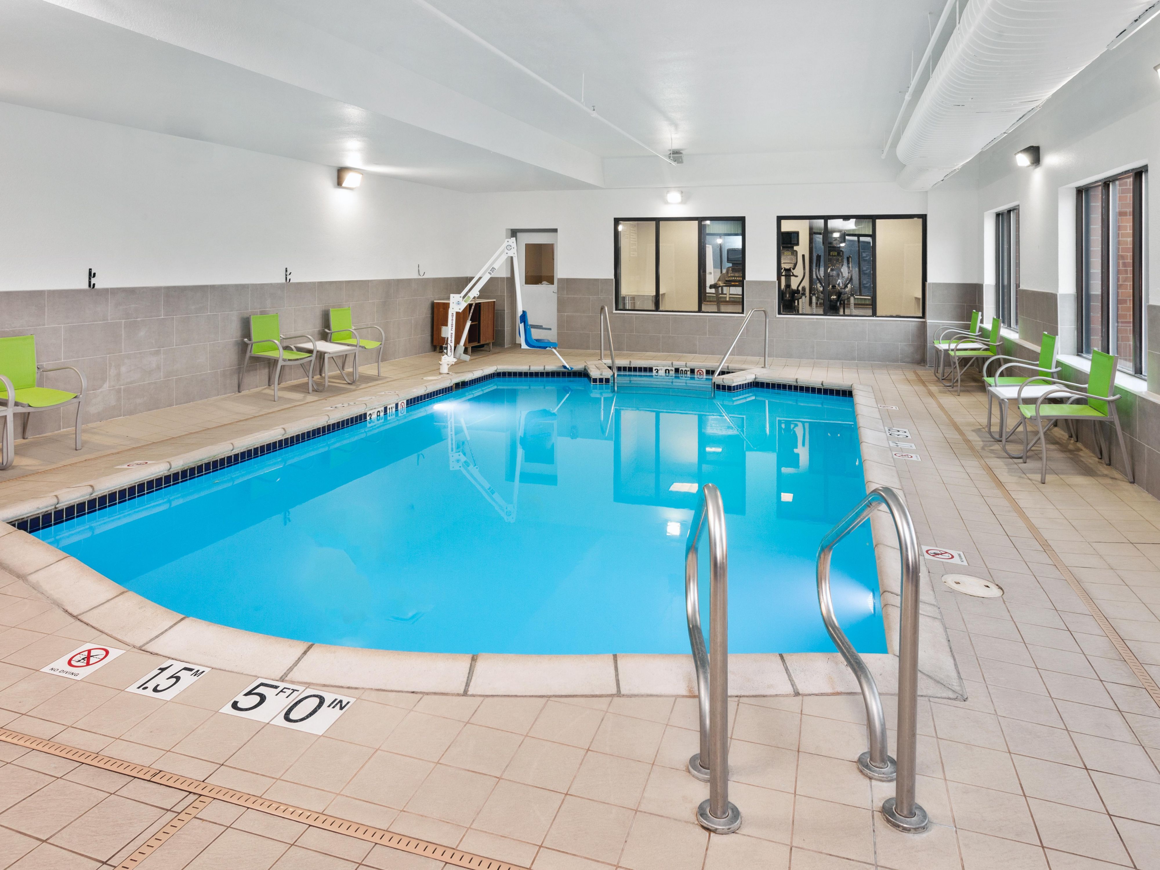 Have a morning or afternoon dip in our indoor pool.
