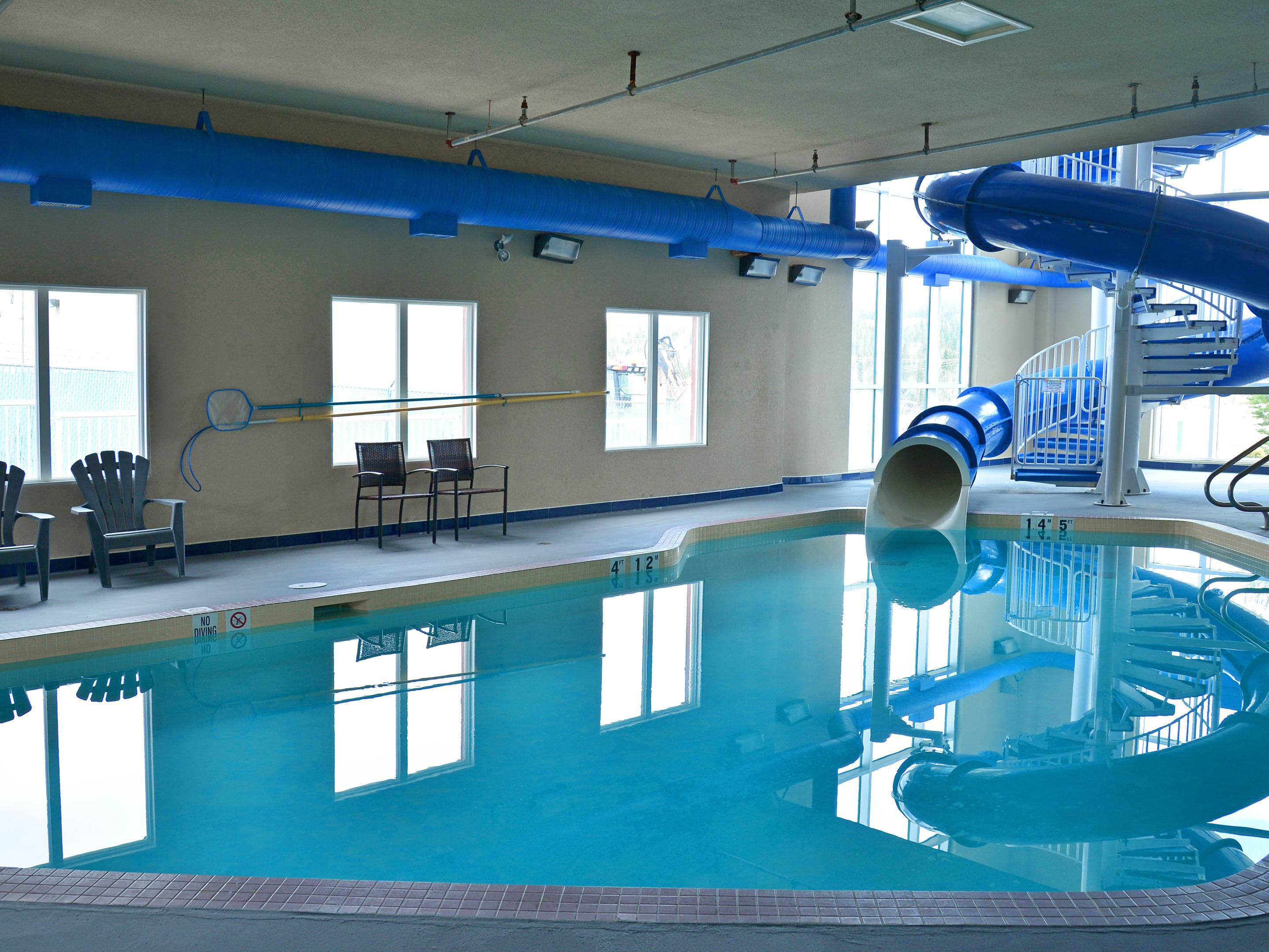 After a full day, relax in the hot tub or have some fun on the water slide.