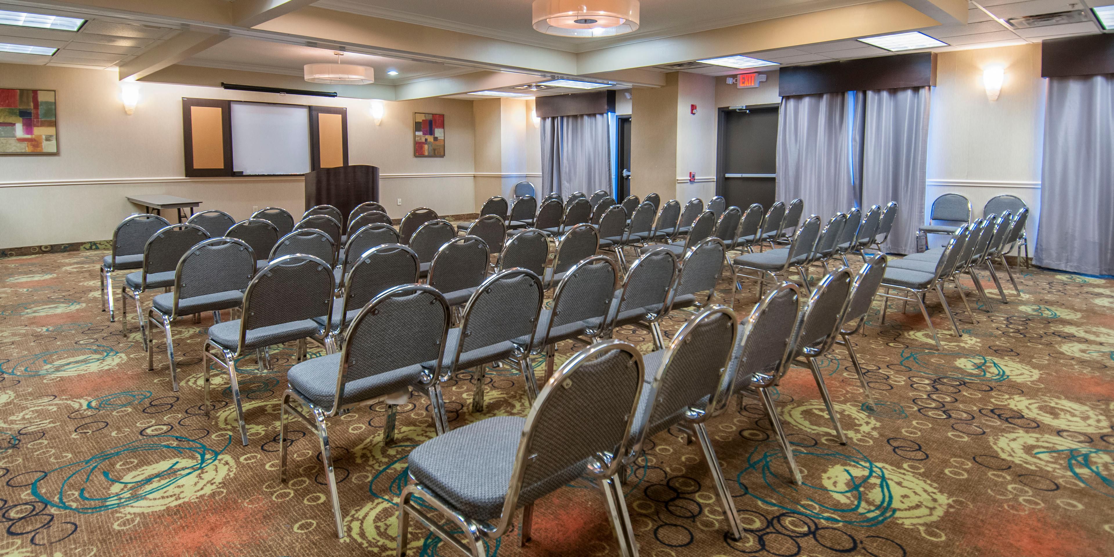 Approximately 1,050 square feet of flexible meeting space available. Give us a call to see if our meeting and event space will be a fit for you.  