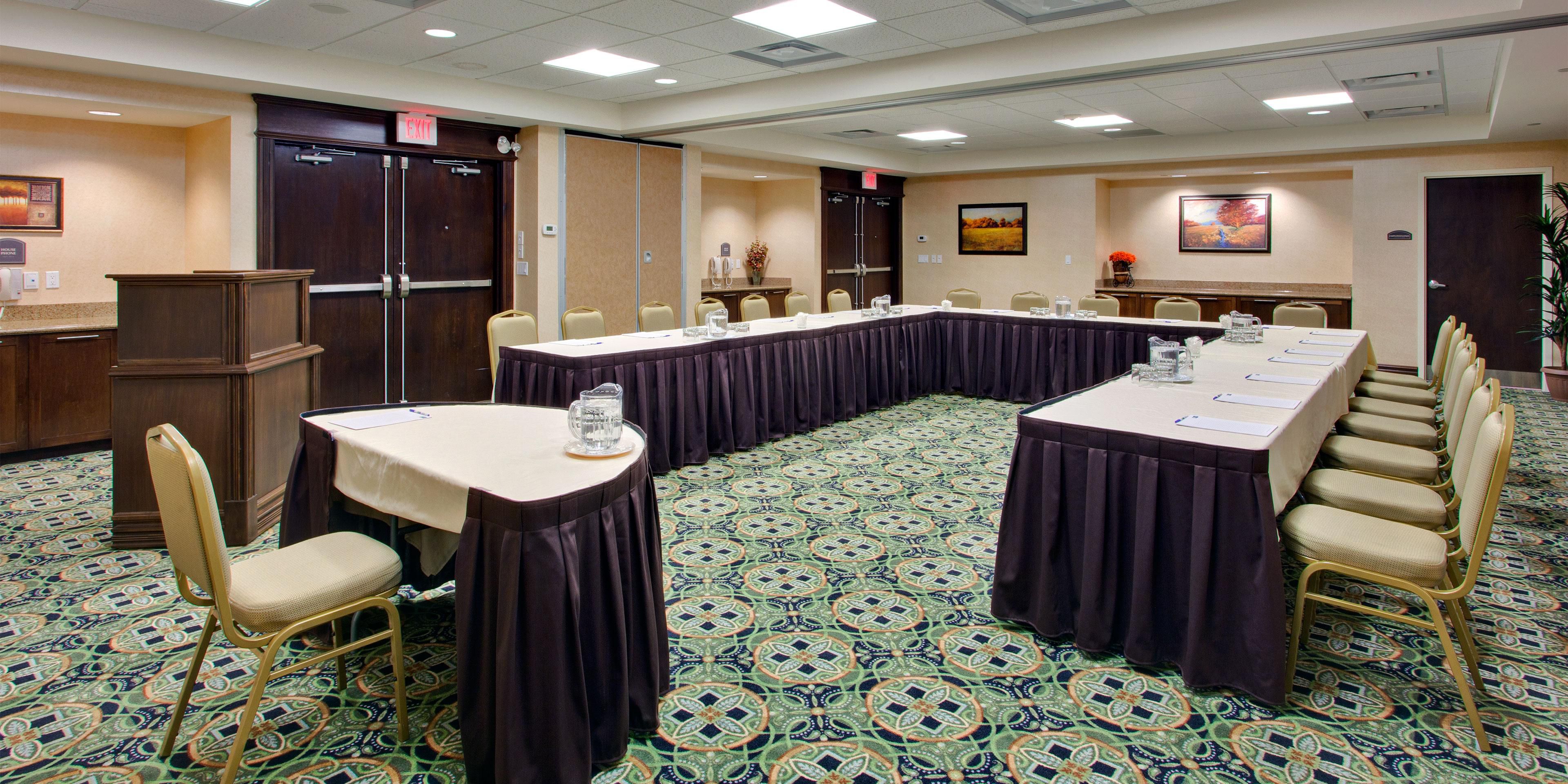 Newly Renovated meeting space. Contact Carly Cass today to find out how we can help you plan your next event. (Sales@Huntsville-Hotel.ca)