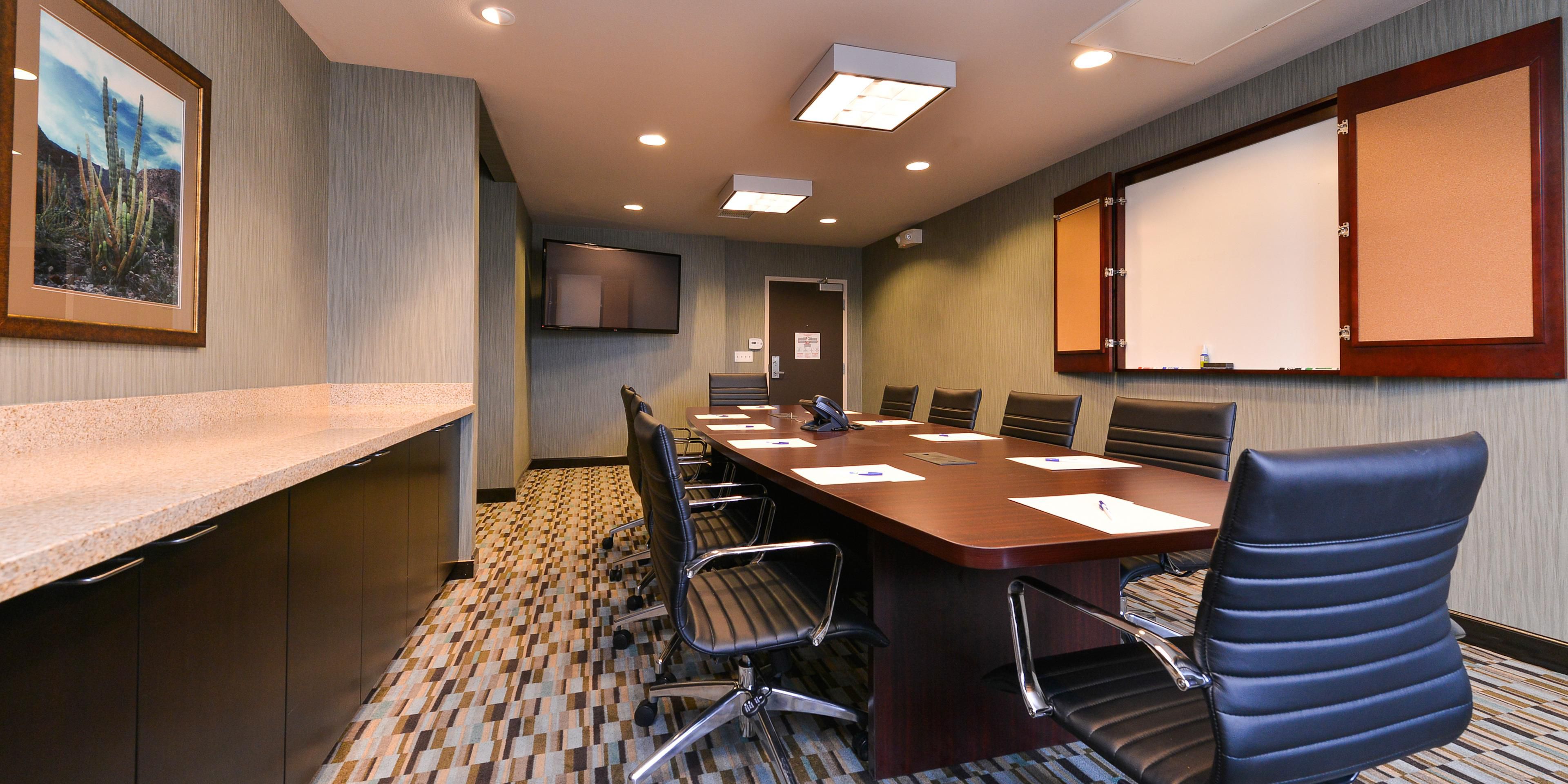 The Holiday Inn Express and Suites Indio's small meeting room is perfect for your needs. The space holds up to 12 people and can be used for business meetings and small events.