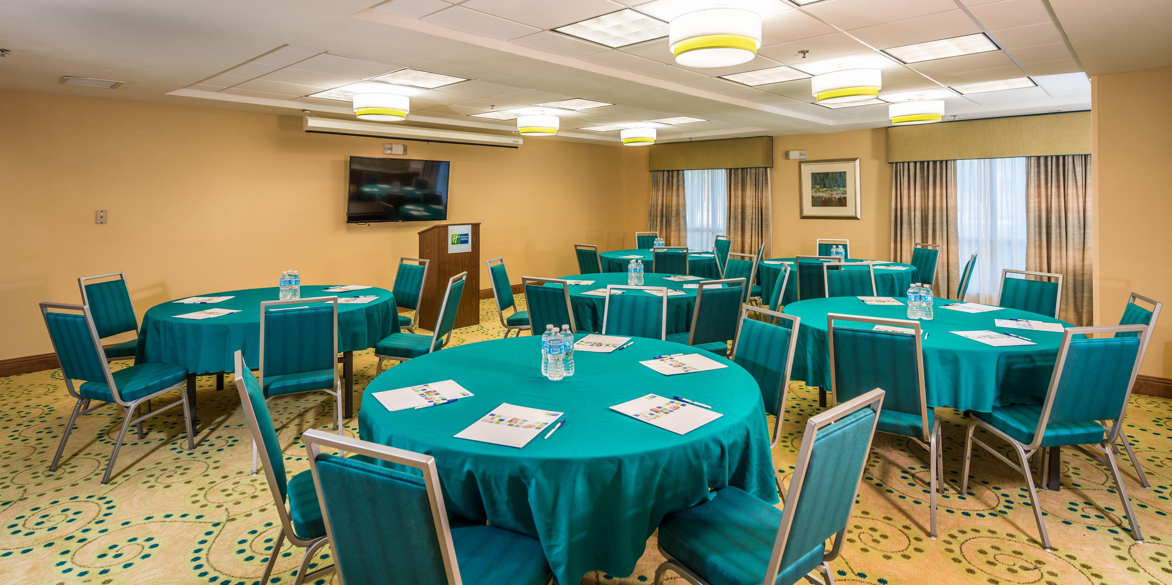 Why take your meetings offsite when you can enjoy the convenience of hosting your meeting in our conference space that can accommodate up to 30 people with various setups to accommodate your needs?