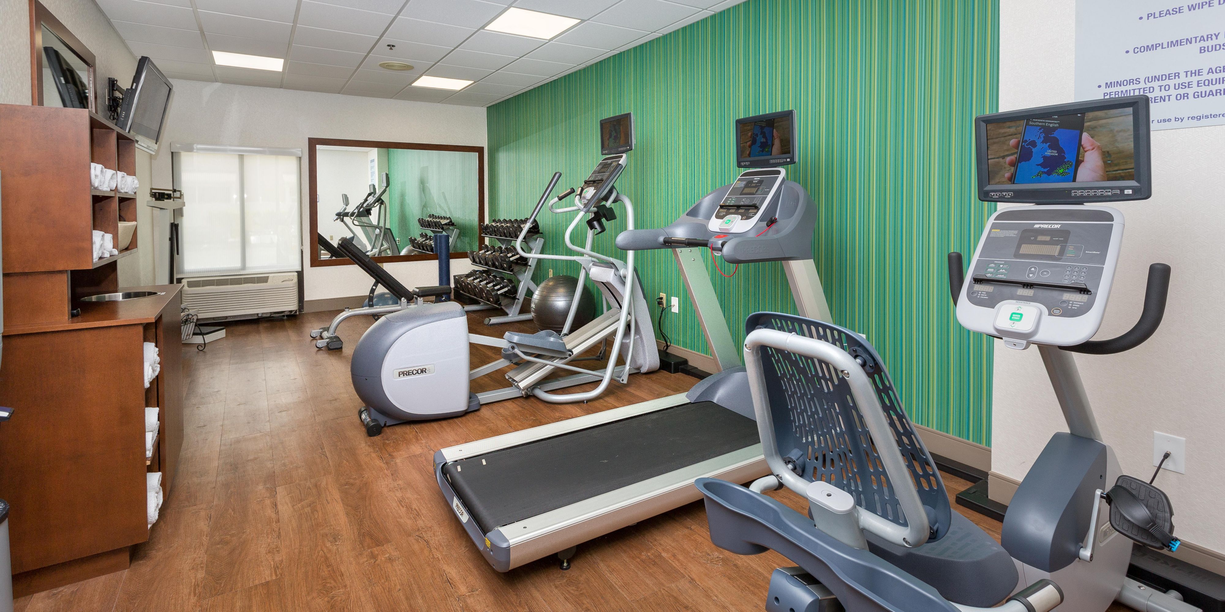Get your sweat on in our complimentary, fully equipped fitness center open from 7:00AM to 10:00PM daily.
