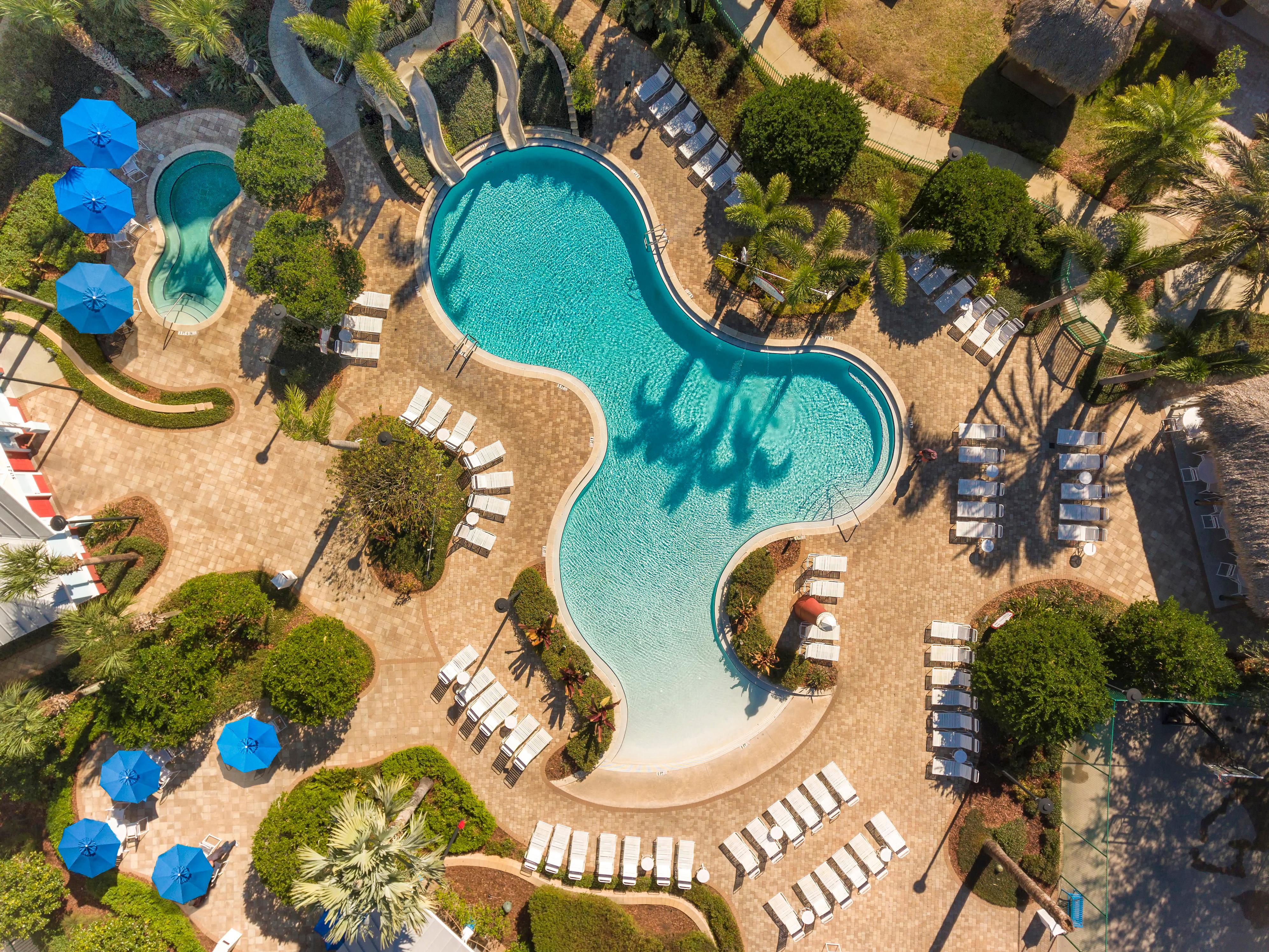 Your children will love our water slide and shallow pool.