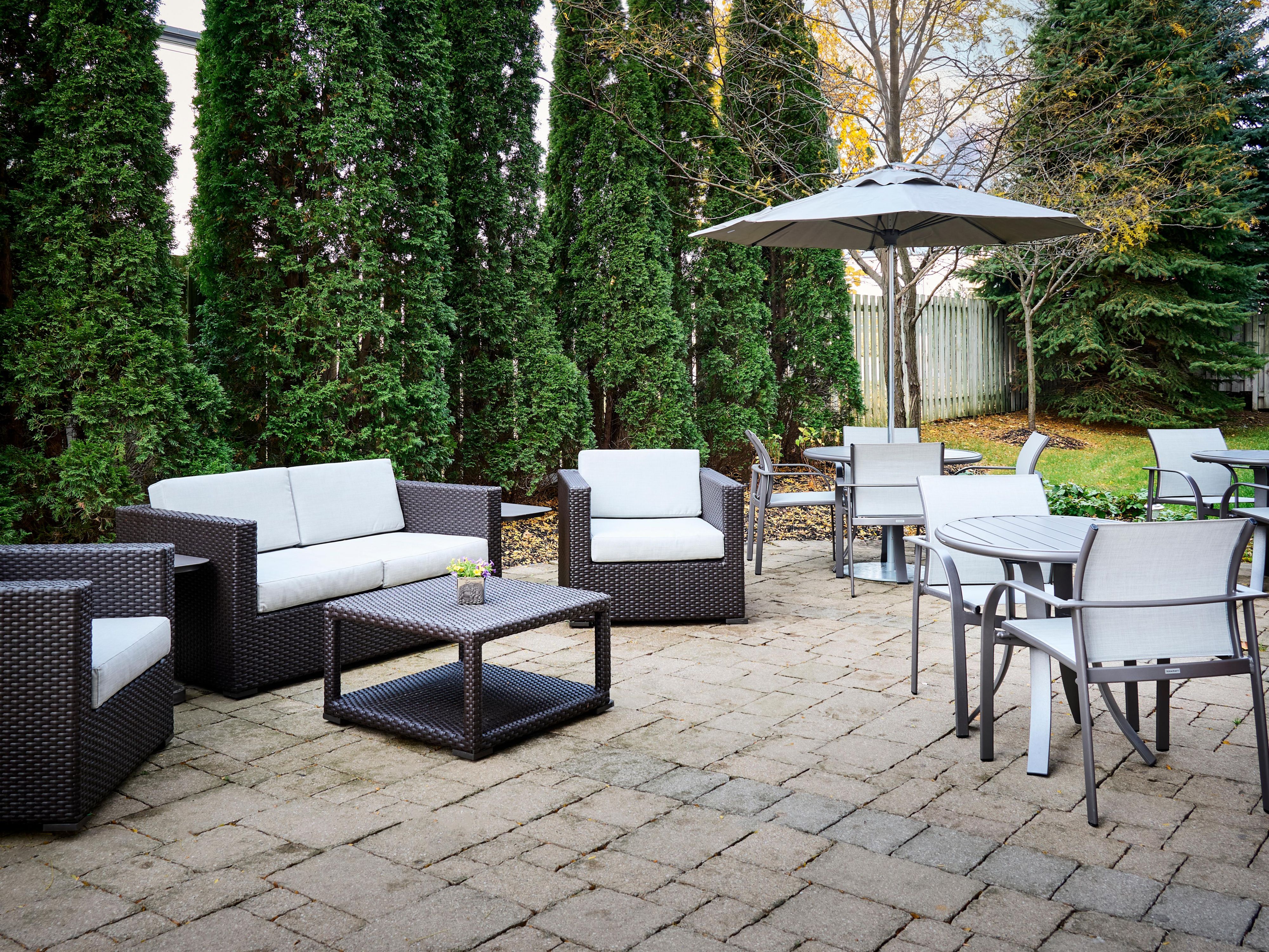 Our Seasonal Backyard Patio provides a great alternative for groups, and meetings to gather. Green space, privacy, along with new upgraded furniture and BBQ it's a perfect haven to read a book or sit with friends. Having a meeting? The back door of the meeting room leads right to the patio. Stretch your legs, enjoy some lunch. Open May-October.