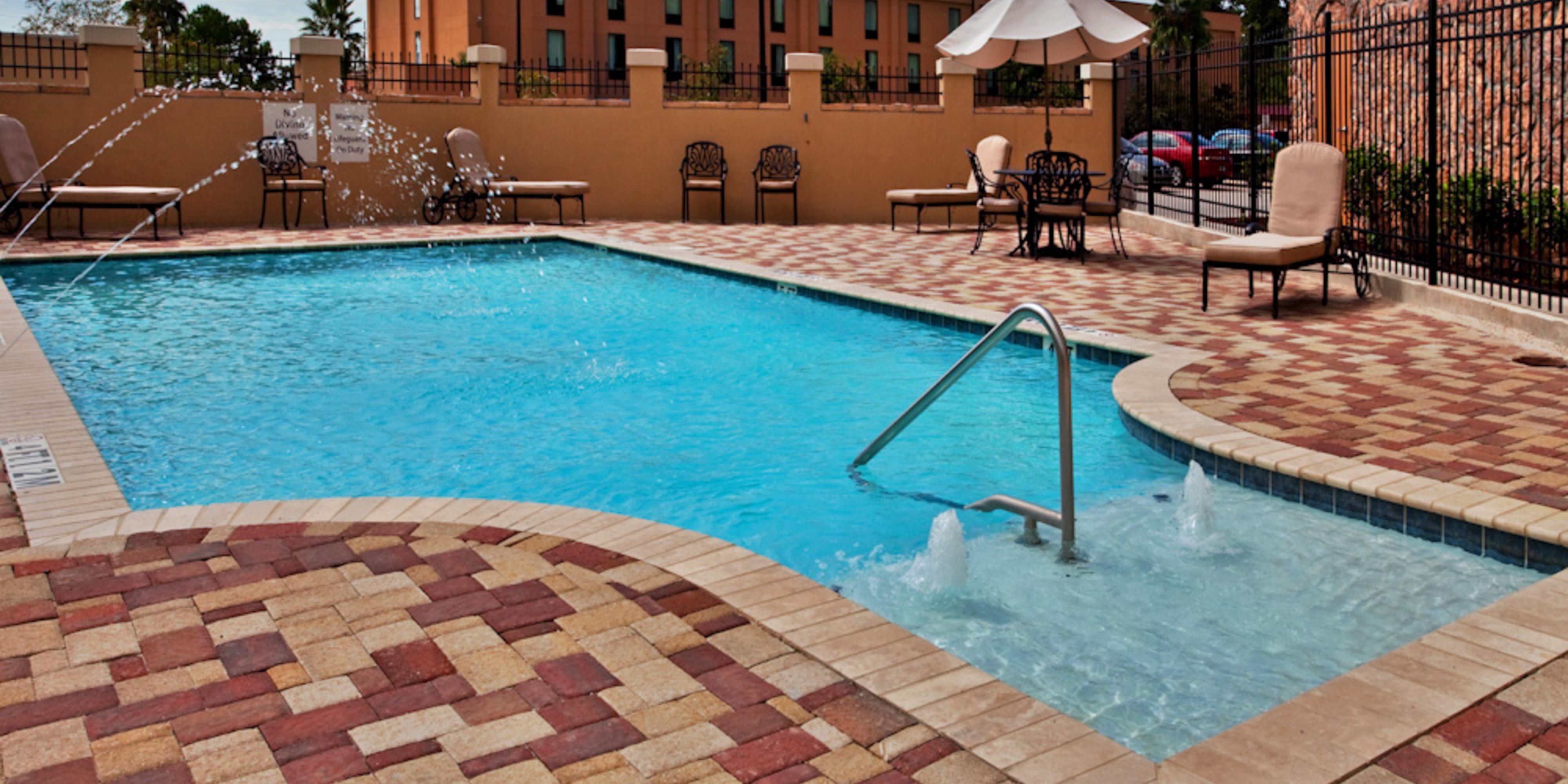 Make a point to turn off your brain and relax in the newly renovated pool area. The weather in South Louisiana is perfect for sitting by a beautiful pool.   