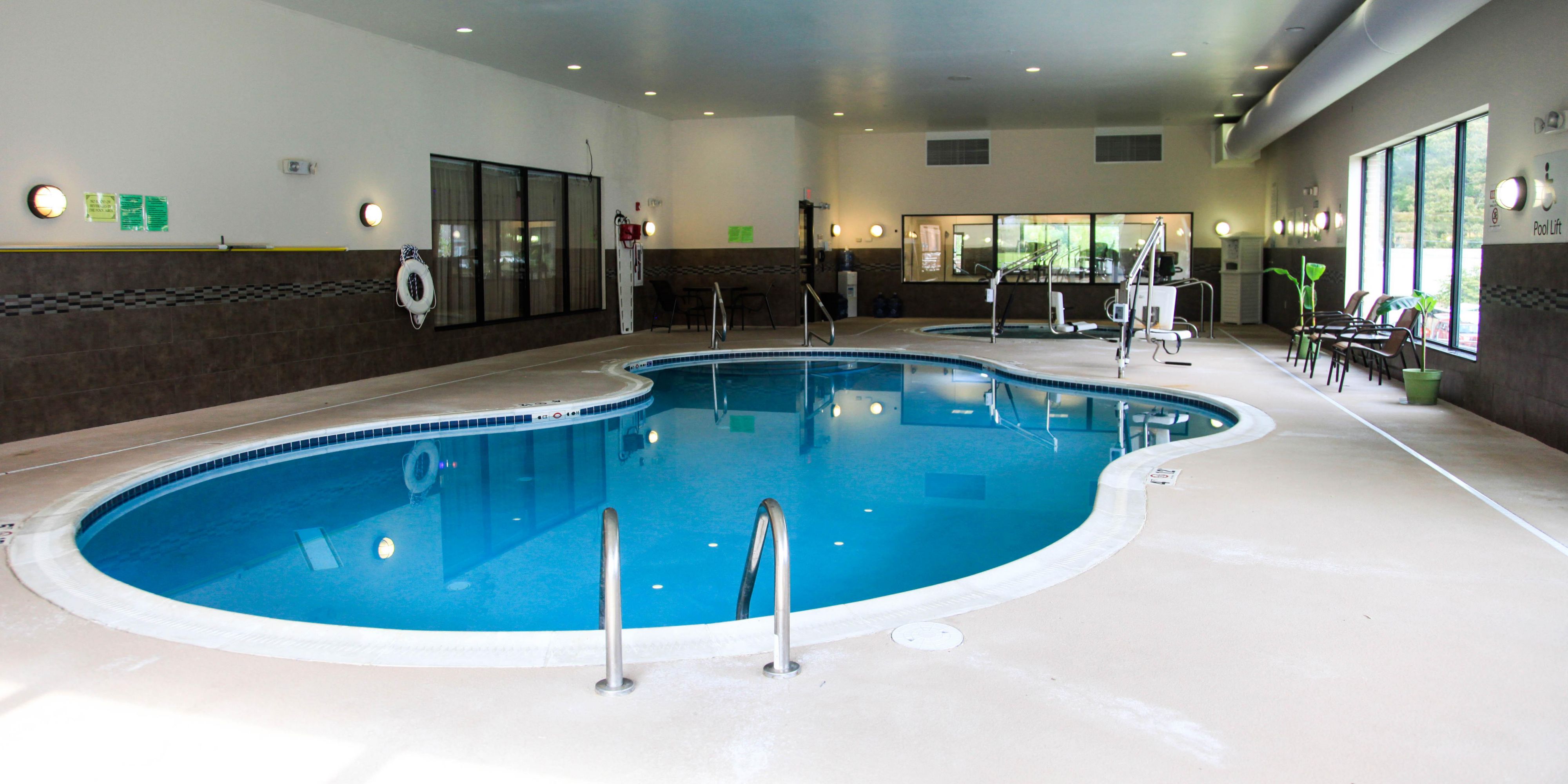 Cool off, relax, or enjoy an afternoon of fun with the family at our heated indoor pool. Unwind poolside after a busy day or start the morning off with a refreshing swim. The pool operates from 7am to 11pm. 