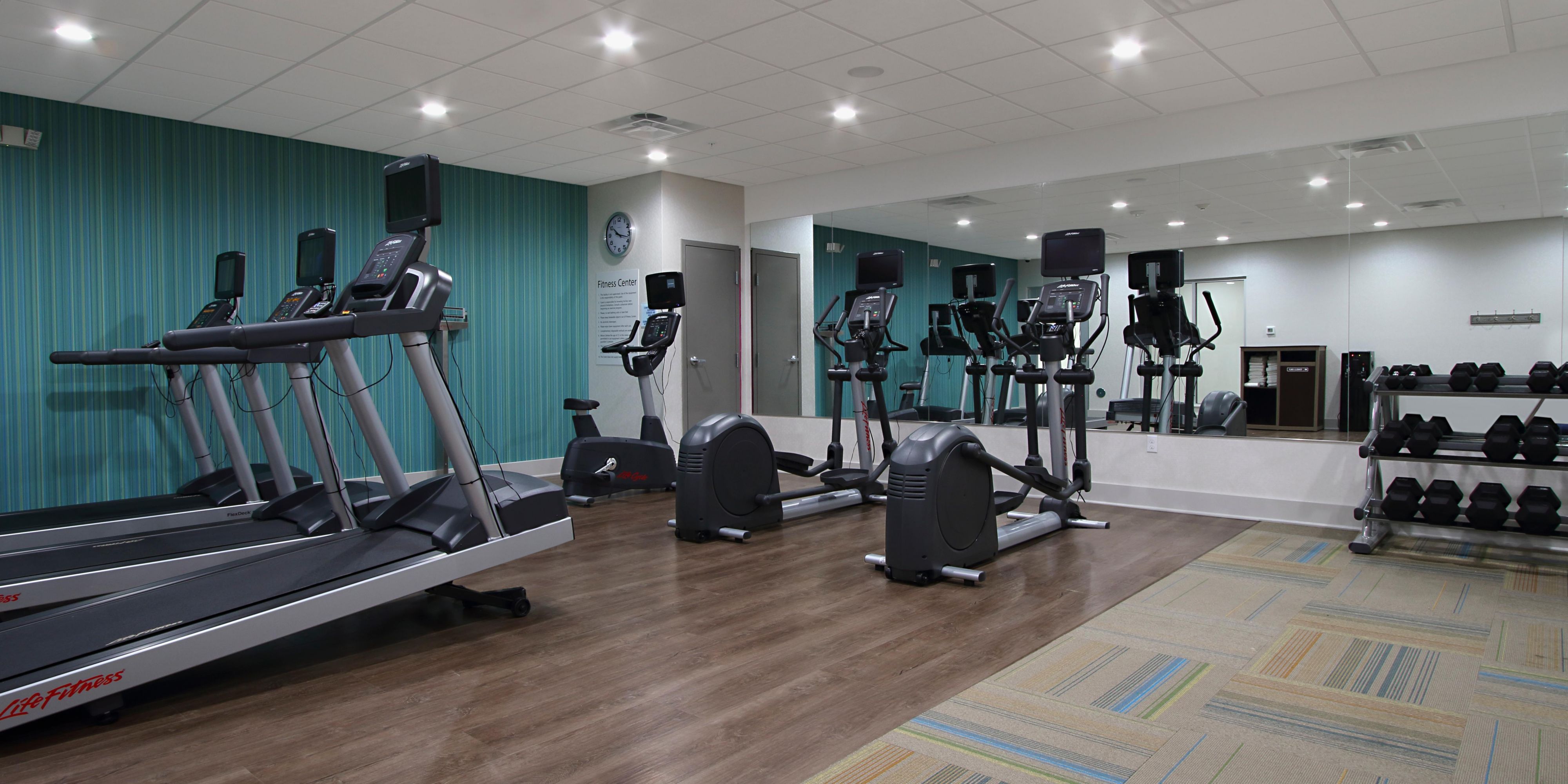 Need a work out while staying with us? Check out our state of the art exercise facility. Cardio? Weights? We have it all.