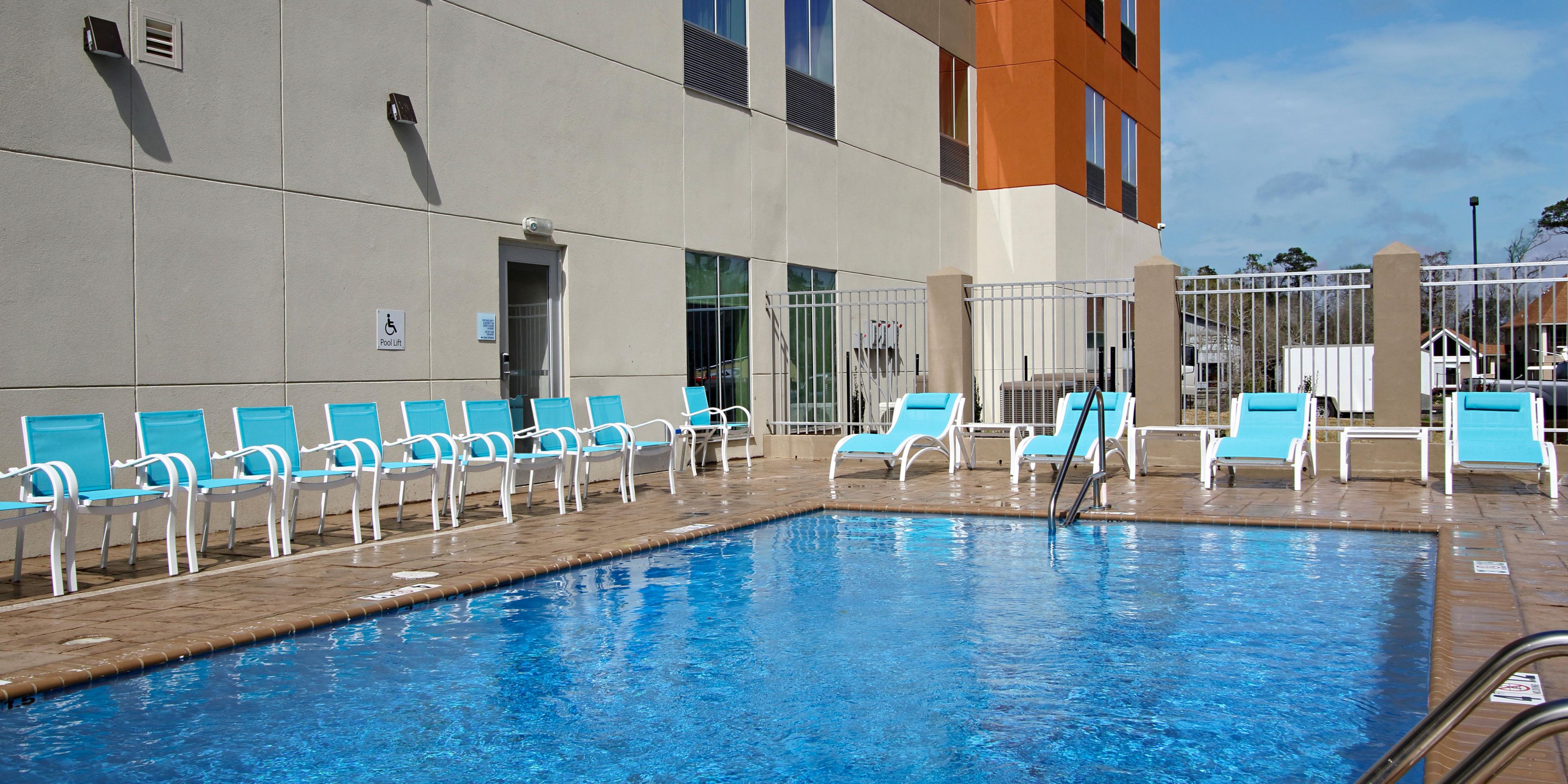 Be sure to take the time to enjoy our outdoor pool during your stay. What a great way to relax, have fun, or get some exercise while traveling!