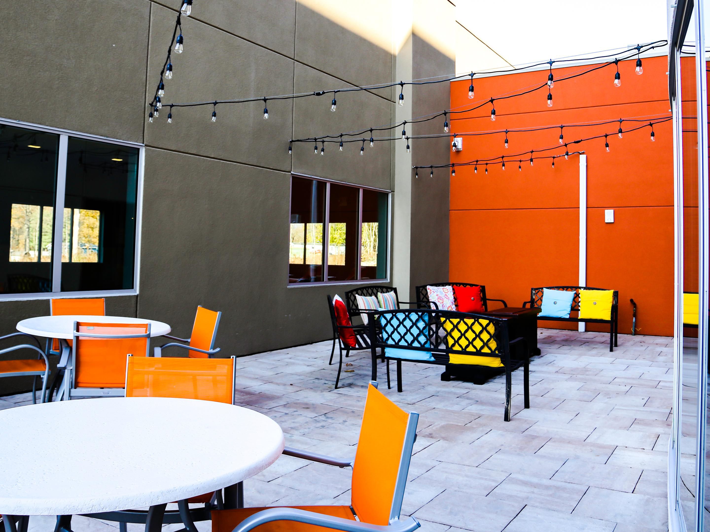 Enjoy our relaxing guest patio with gas firepits and a gas grill.
