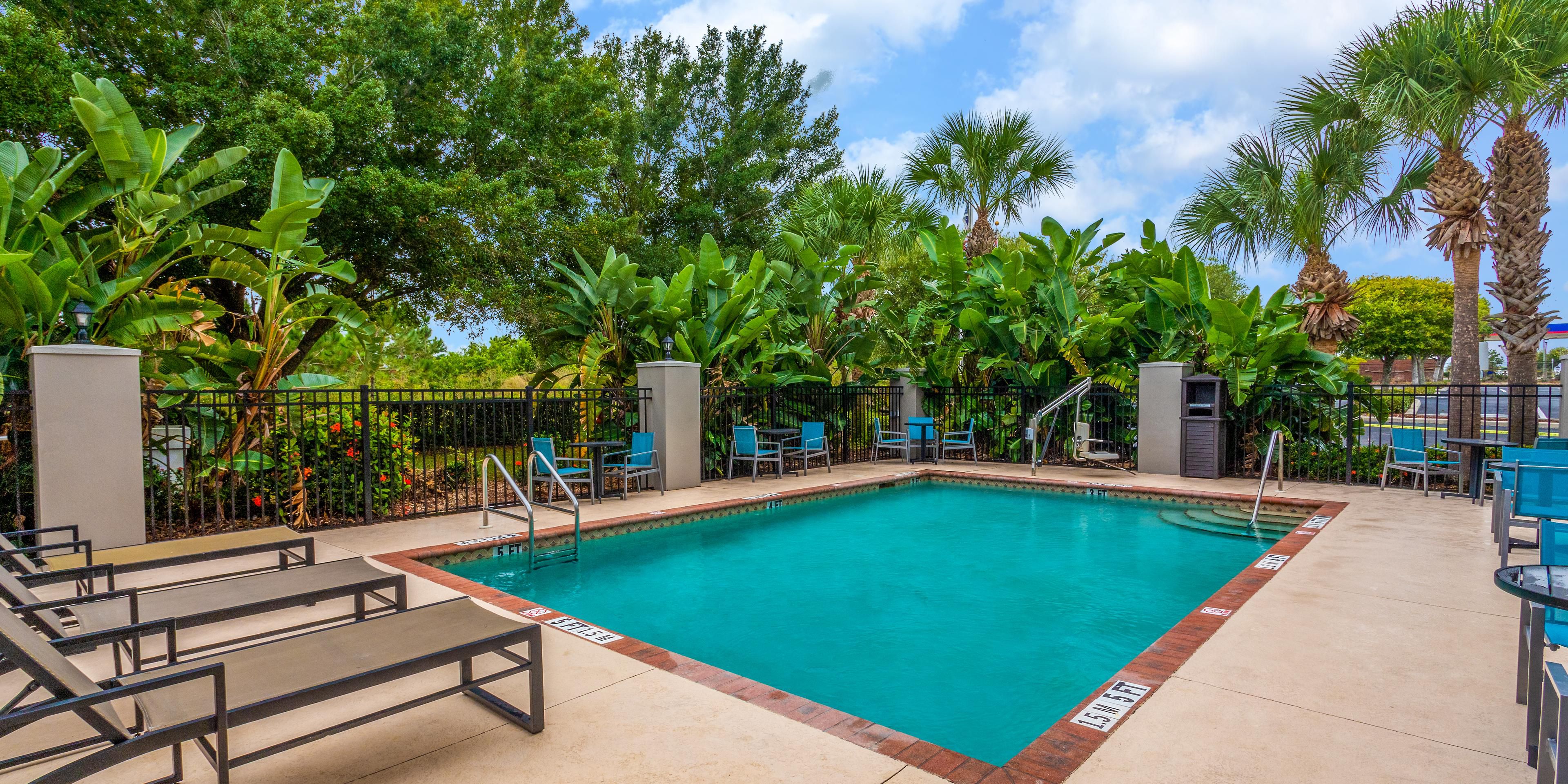Enjoy relaxing in the pool while the children have a splash.