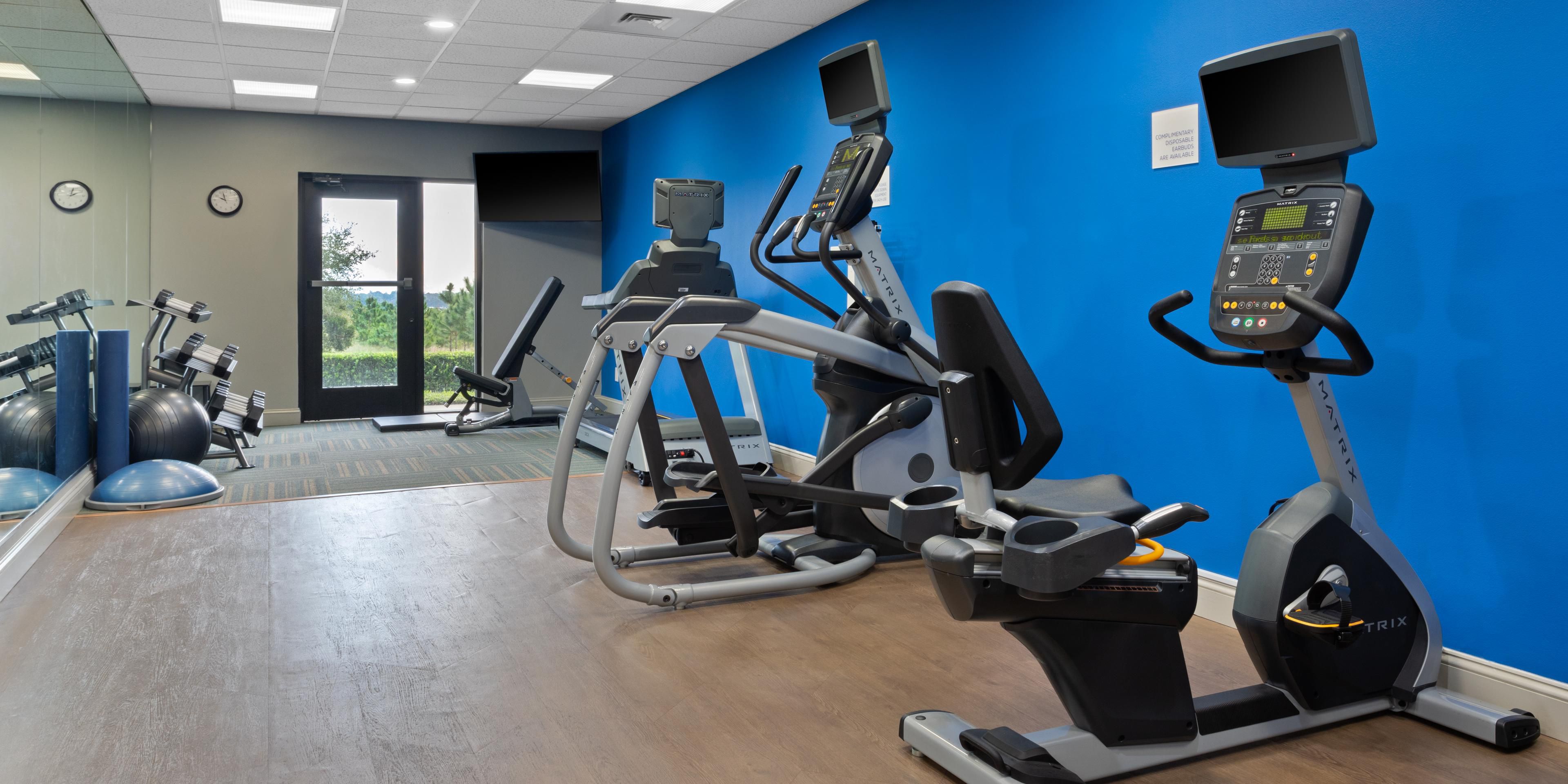 Our complimentary Fitness Center makes it easy for you to work out, have fun, and stay fit.