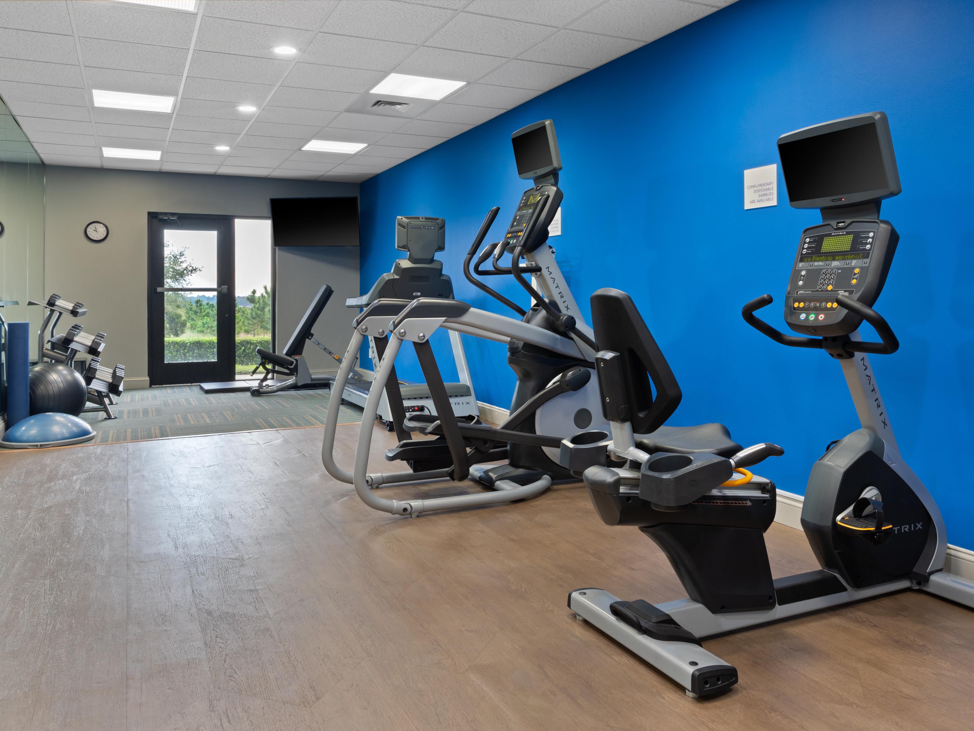 Our complimentary Fitness Center makes it easy for you to work out, have fun, and stay fit.