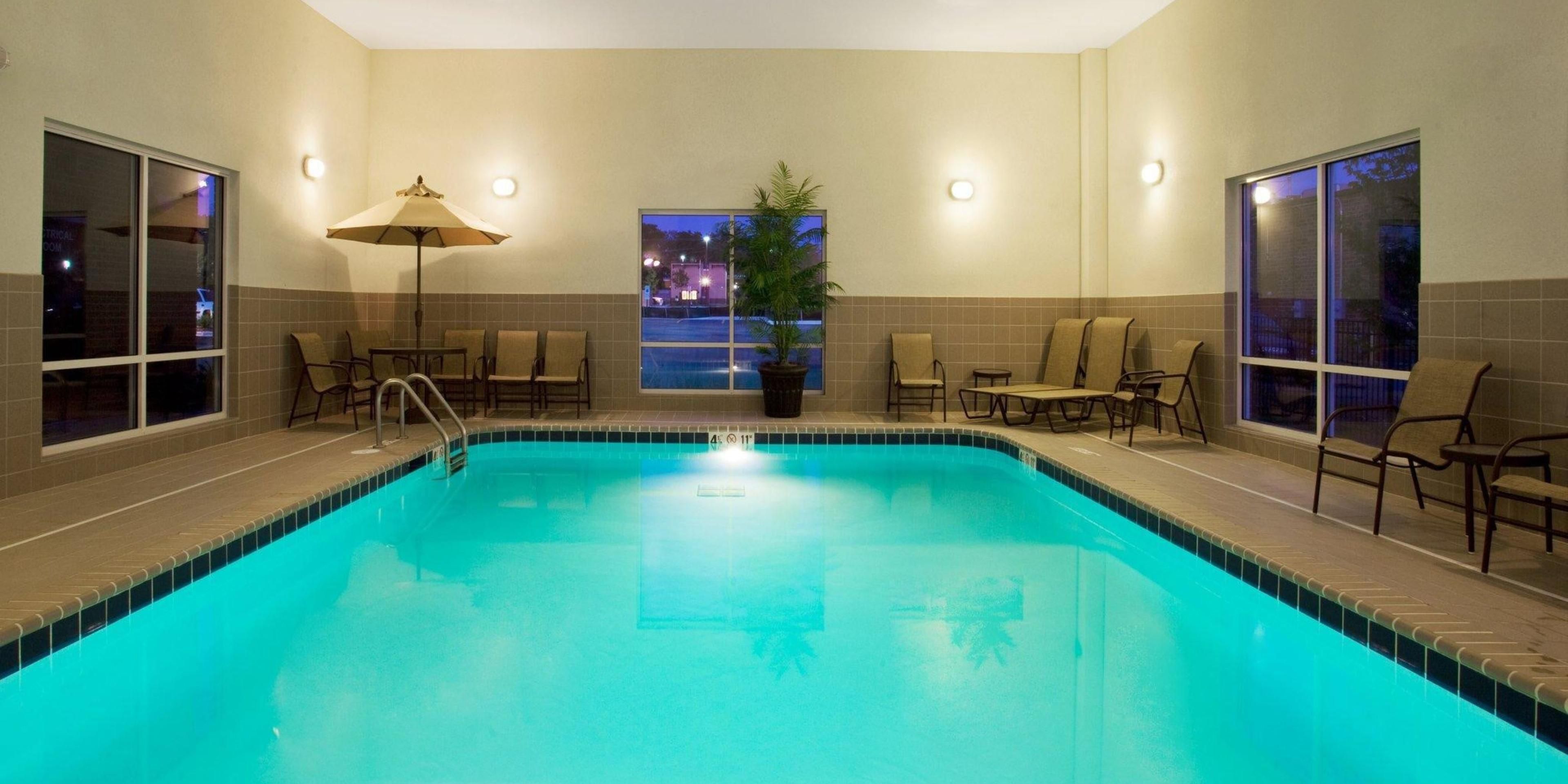 Enjoy a refreshing dip in our indoor pool.