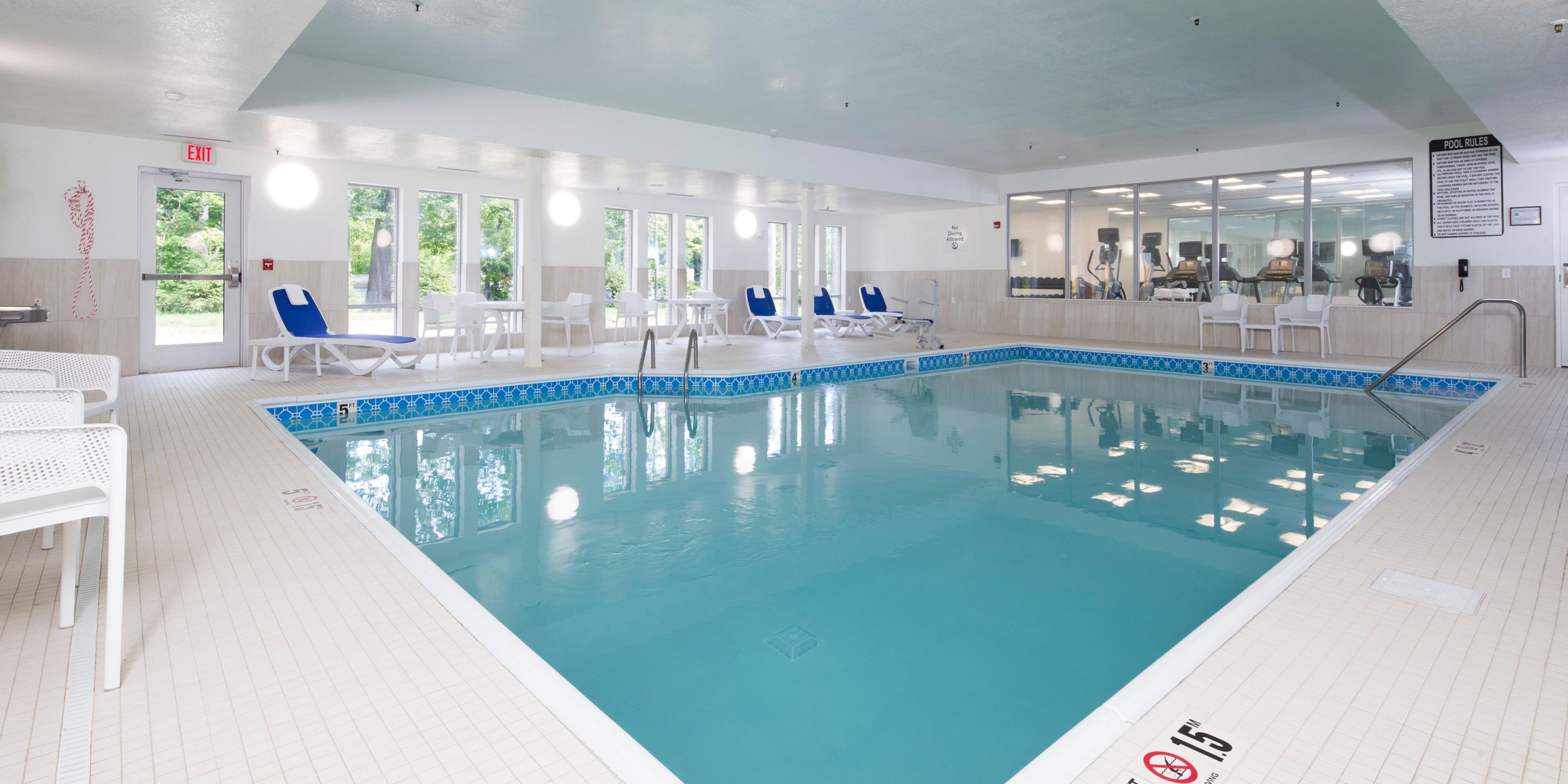 The kids will love our indoor heated pool. The pool is open from 10am until 9pm daily. 