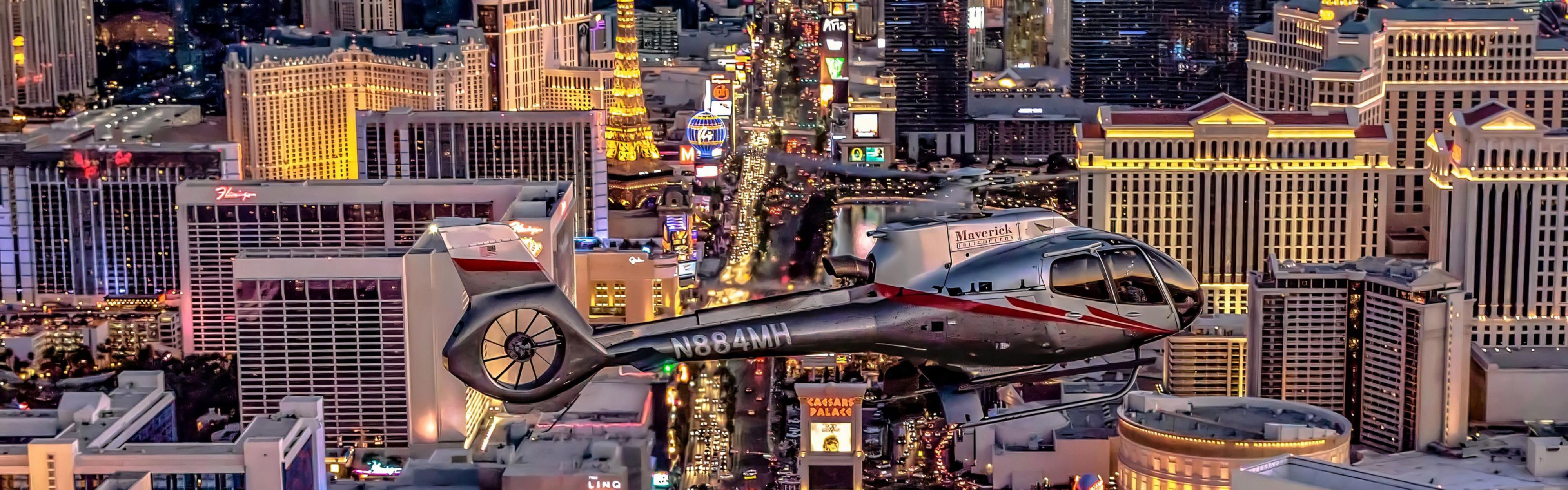 Helicopter tours of the Las Vegas Strip.