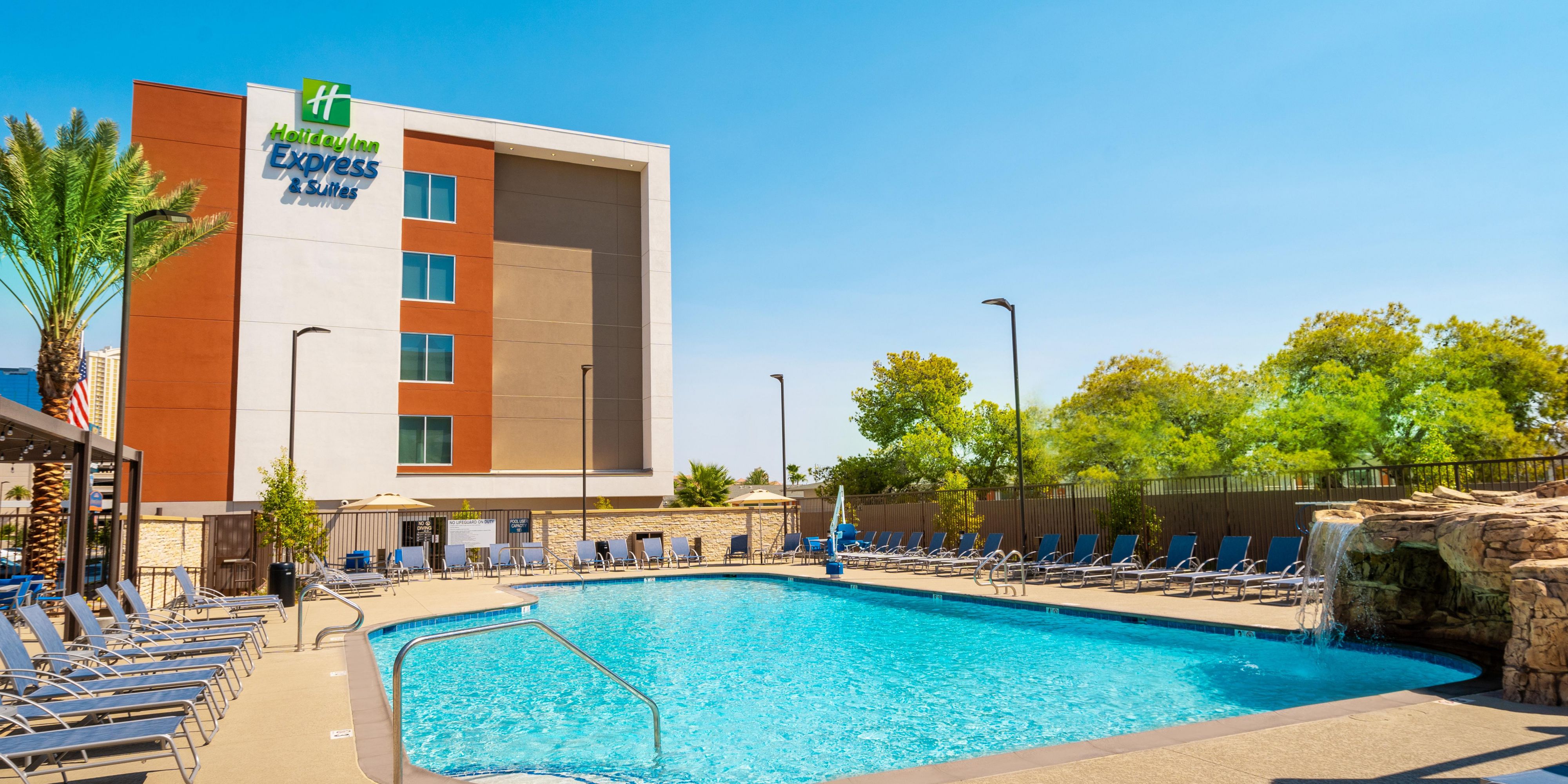 Swim a few laps in the morning or dive in after a day of business meetings or sightseeing.  Relax at our outdoor heated pool with lounge chairs, tables, and towels.